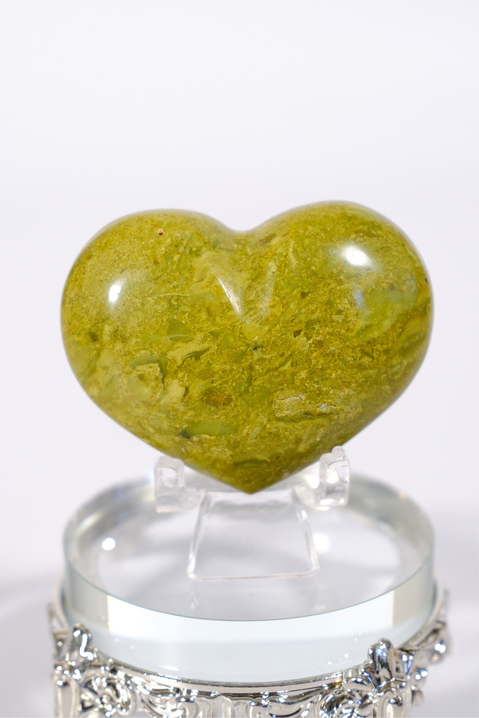 Green Opal Heart Healing Crystal.