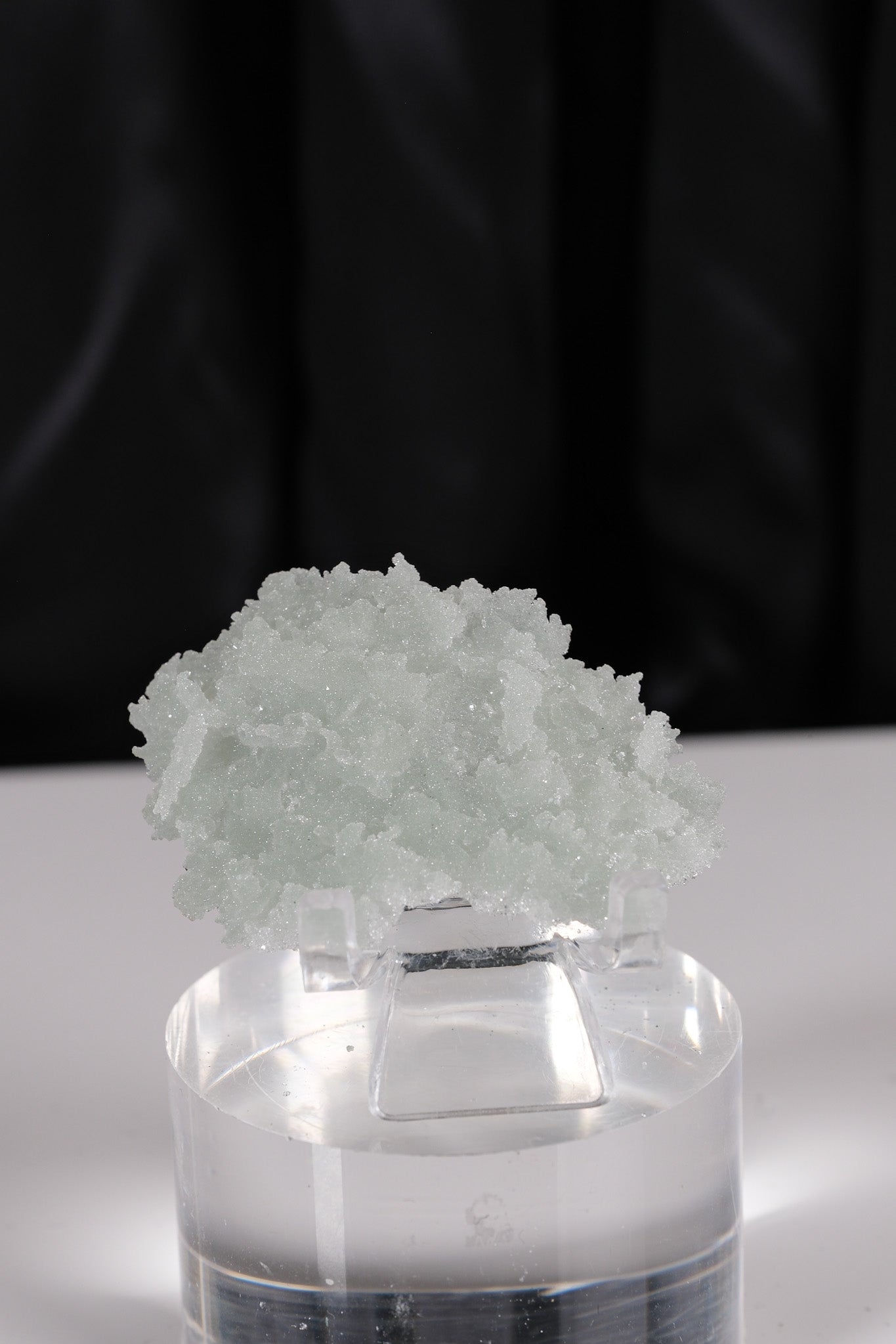 Snowy Green Apophyllite Super Thin Crust Slice