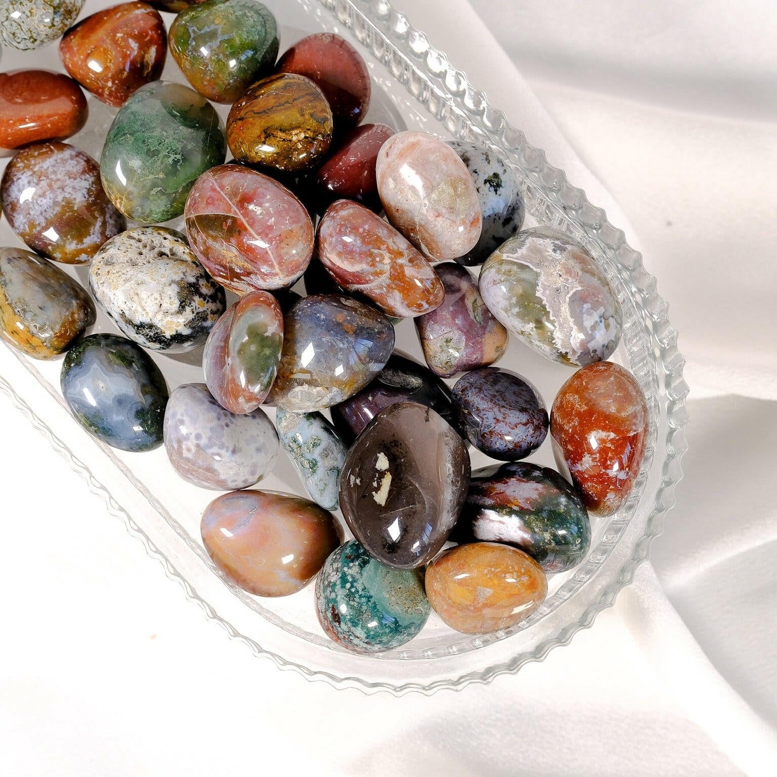 Ocean Jasper Tumble Healing Crystal.