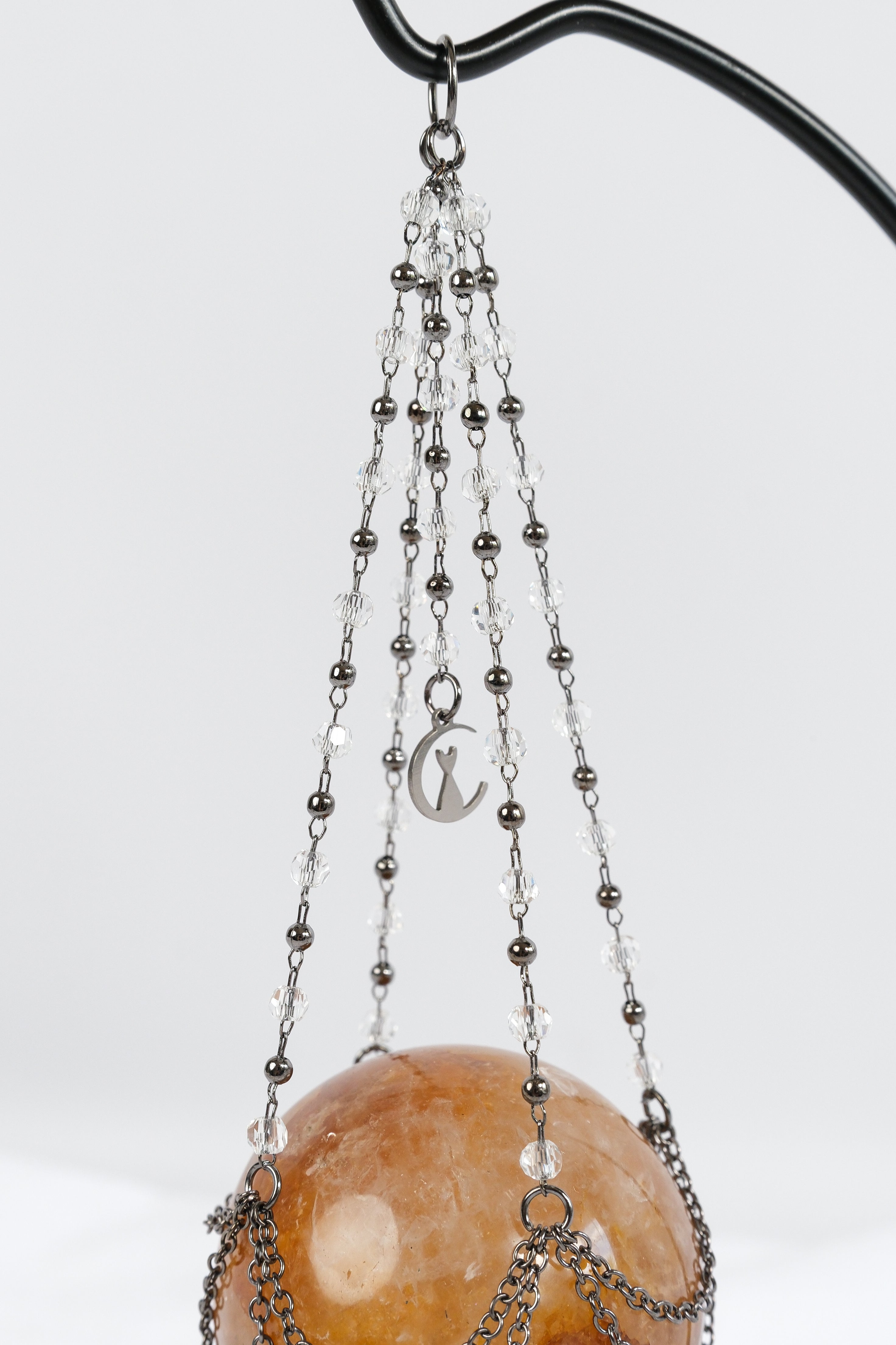 Black Hanging Sphere Stand