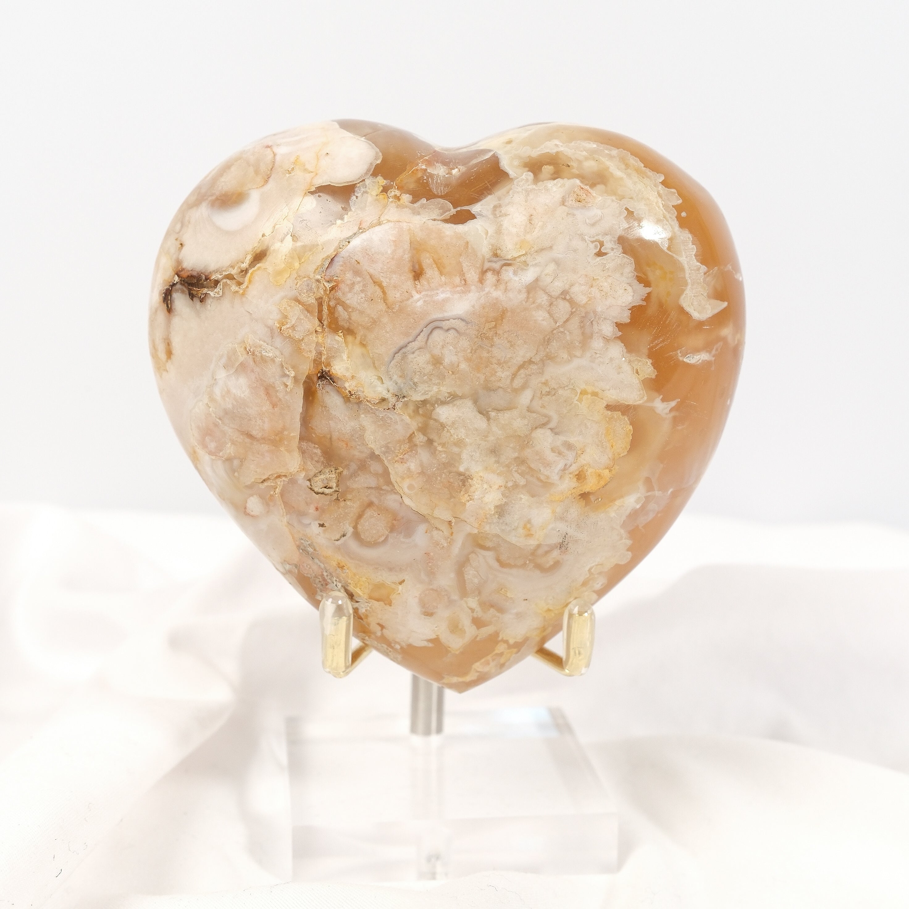 Flower Agate Heart