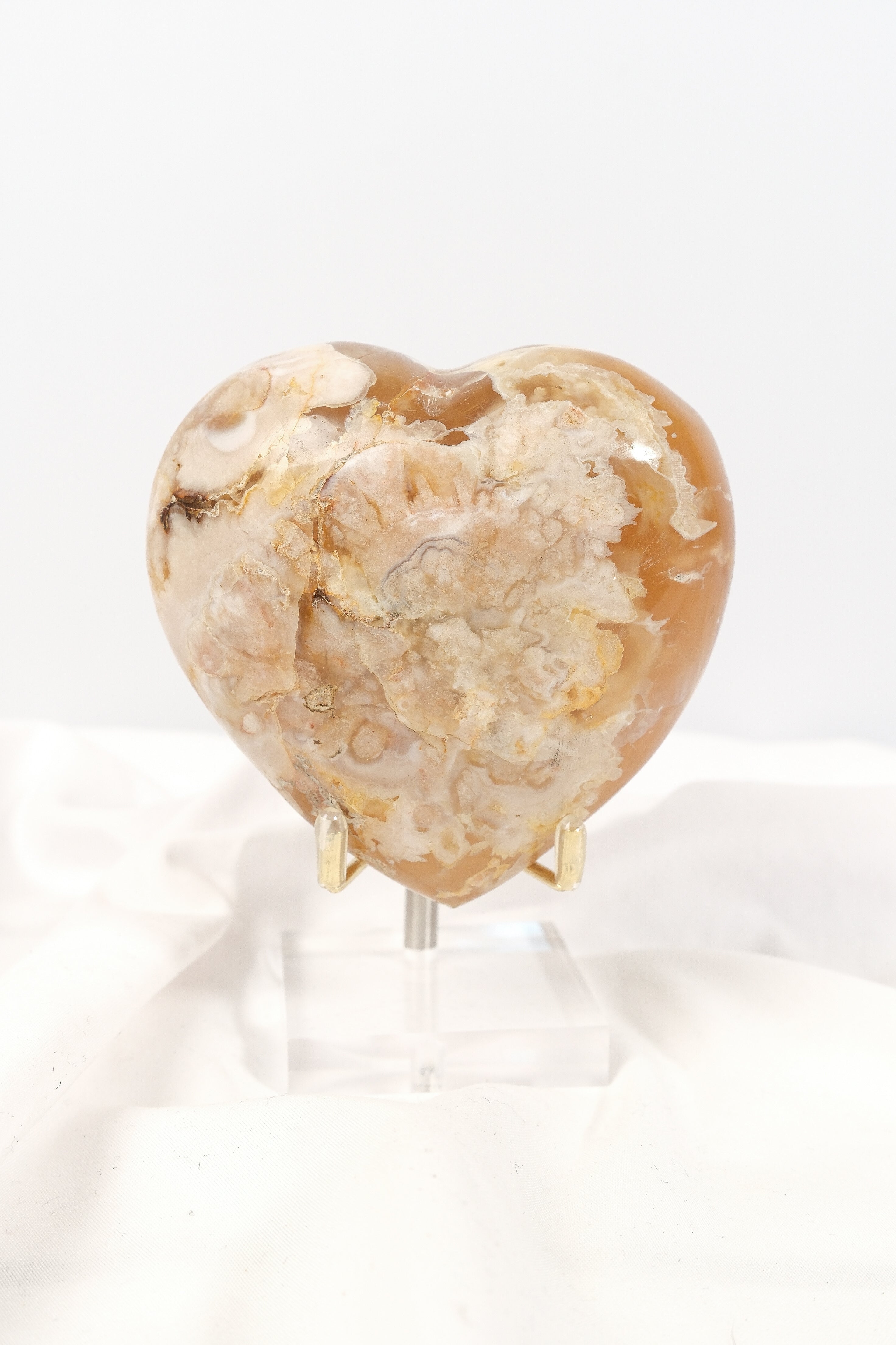 Flower Agate Heart