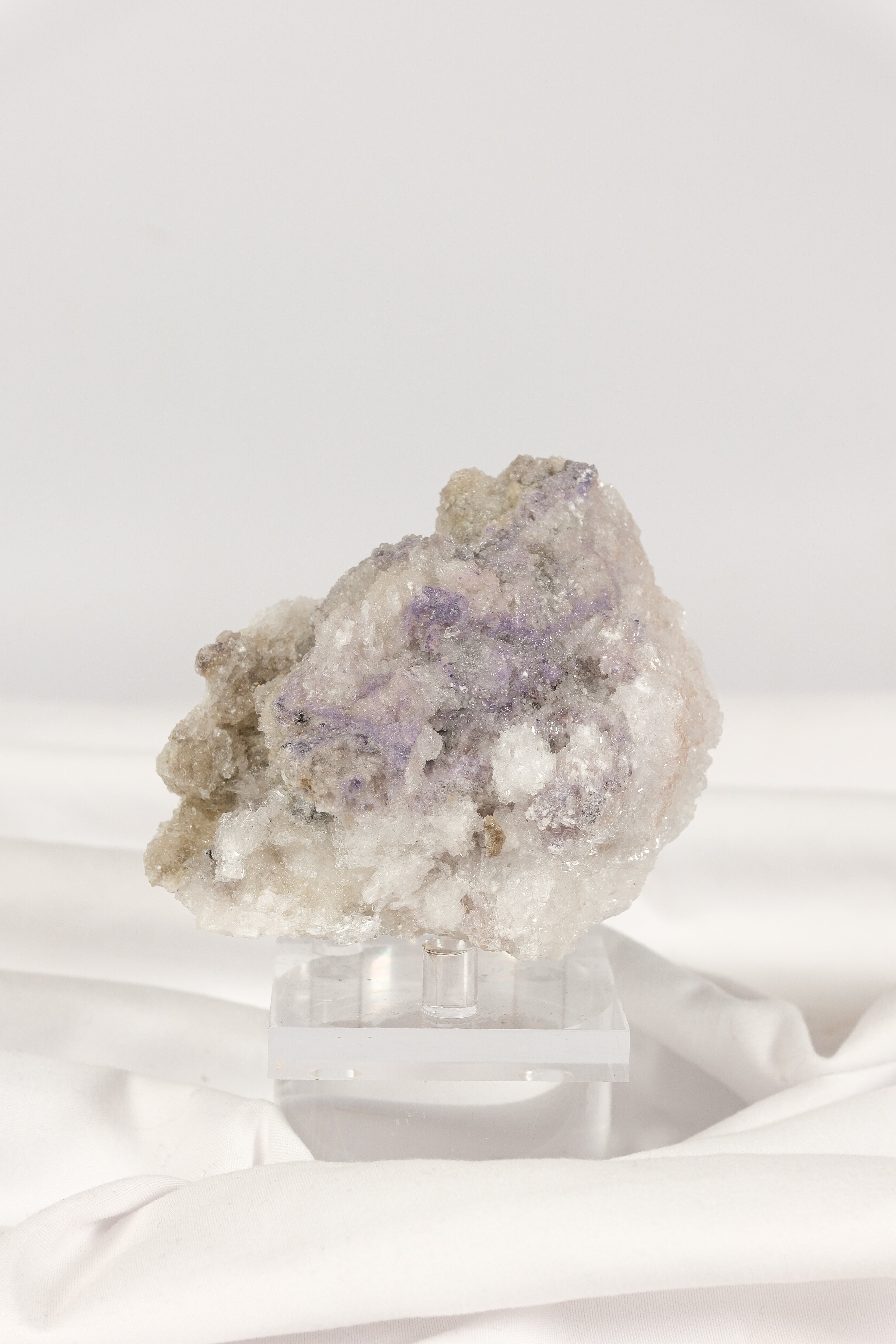 Selenite With Fluorite Cluster