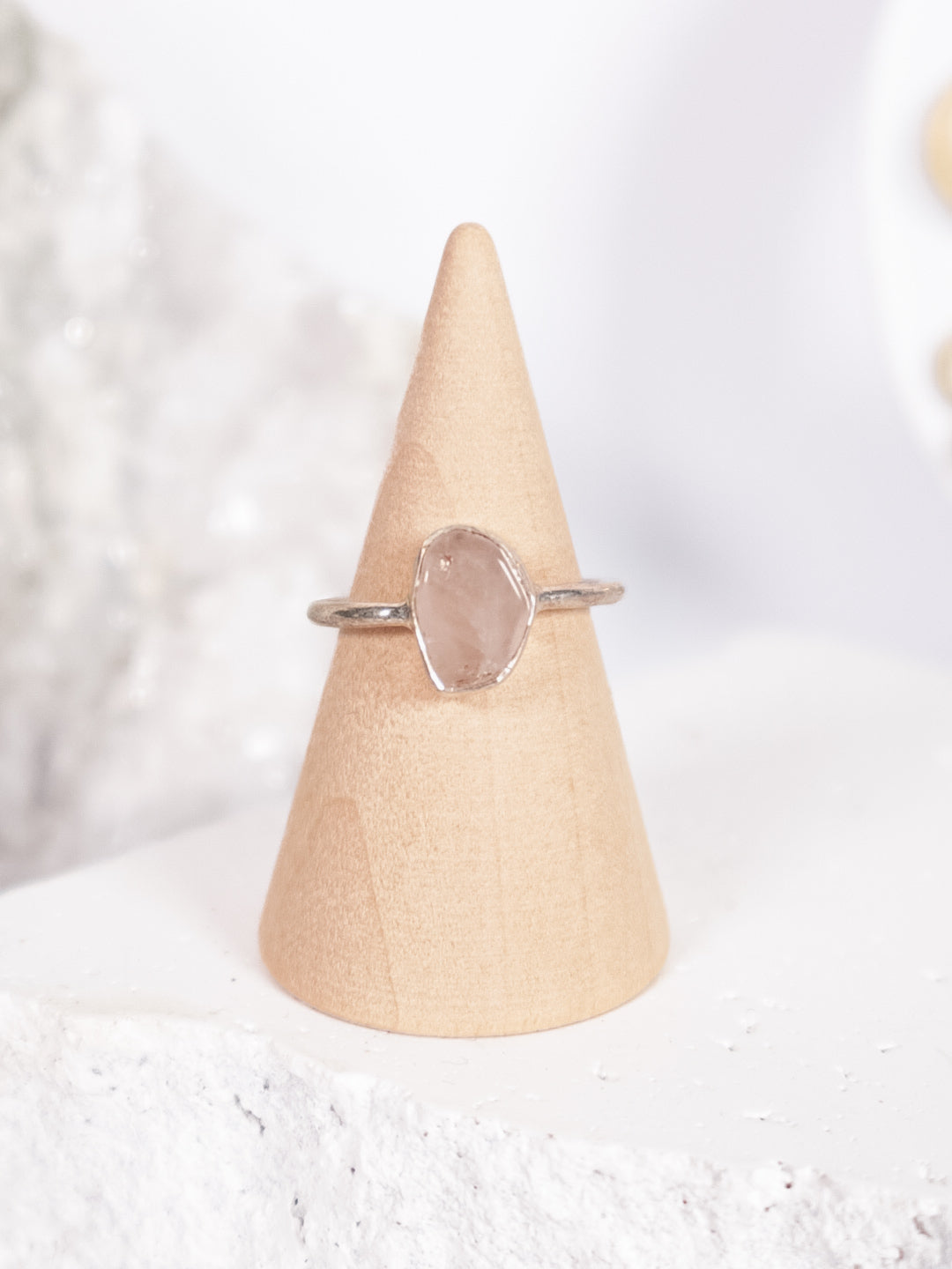 Rose Quartz Ring - Size 8/P