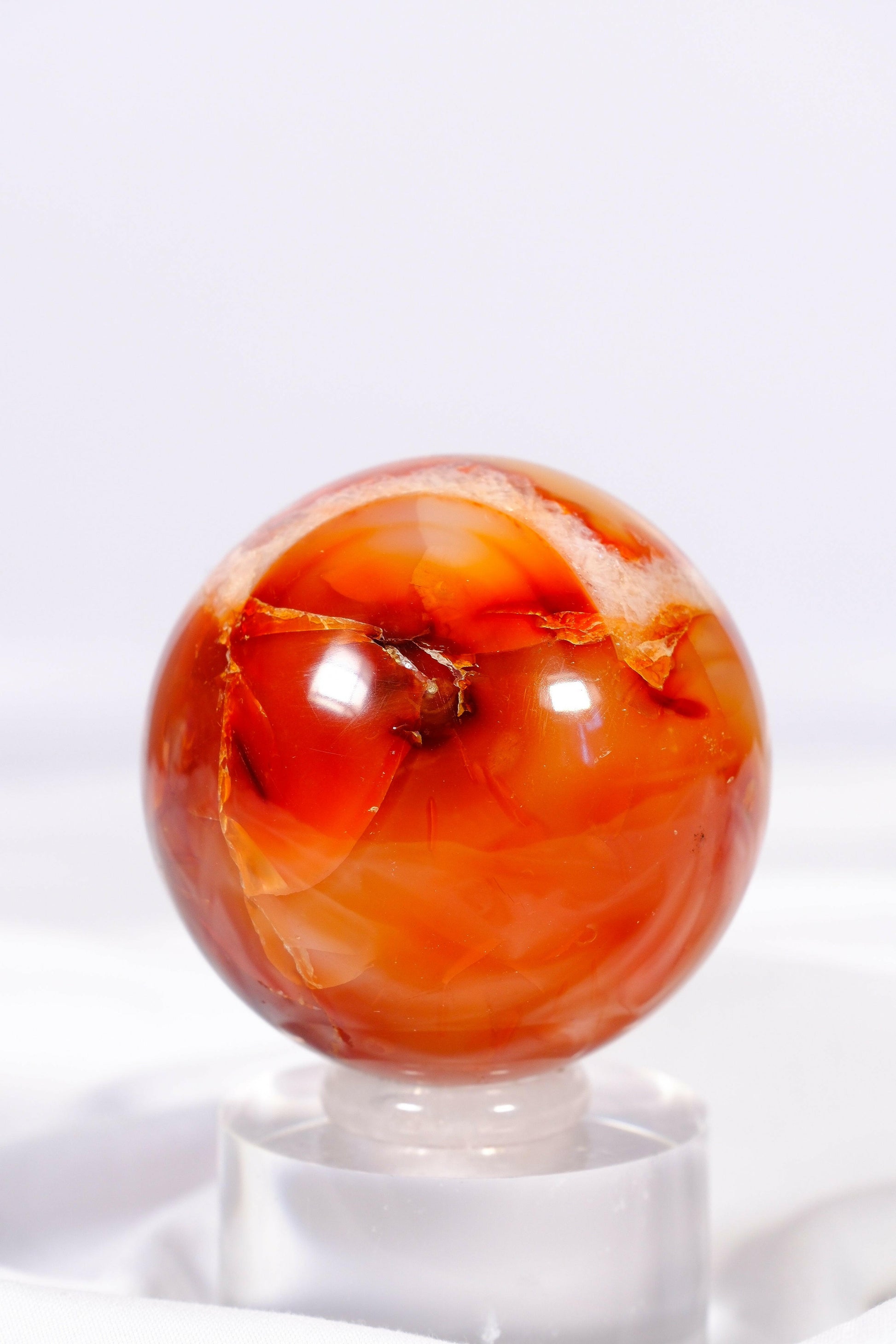 Carnelian Sphere Healing Crystal.