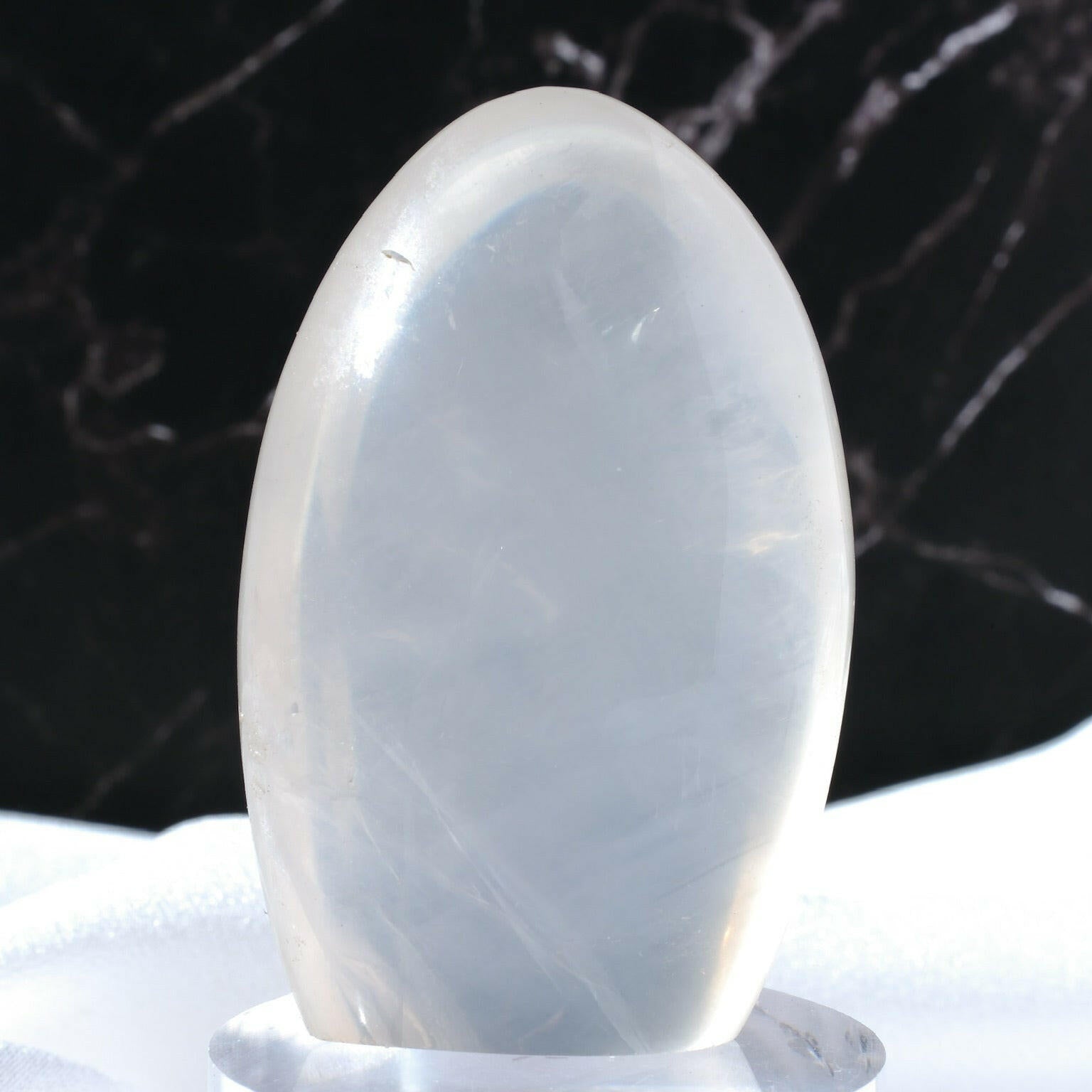 Girasol Quartz Freeform Healing Crystal.