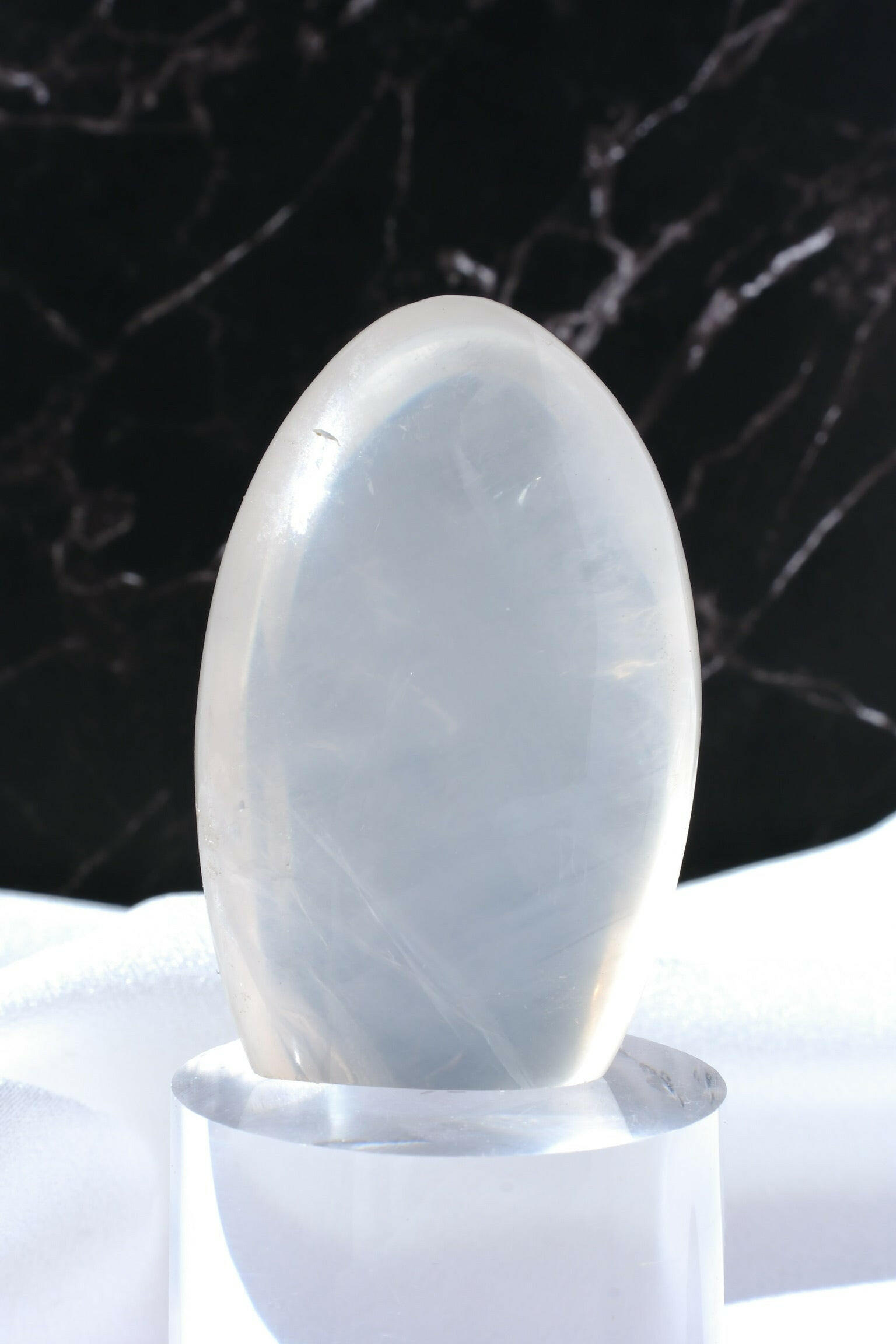 Girasol Quartz Freeform Healing Crystal.