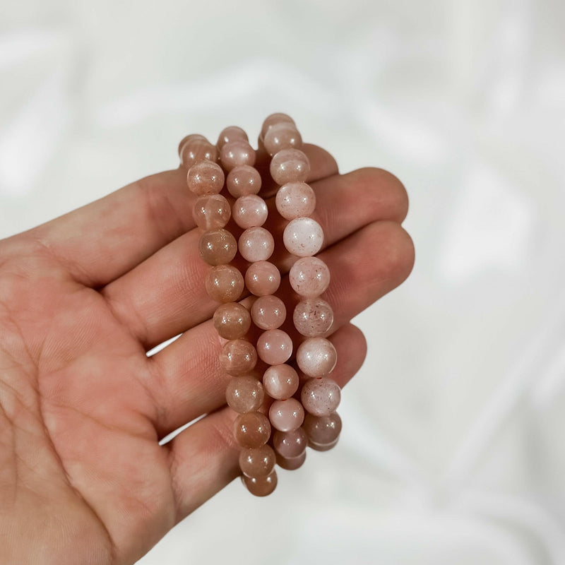 8mm Sunstone Bracelet Healing Crystal.