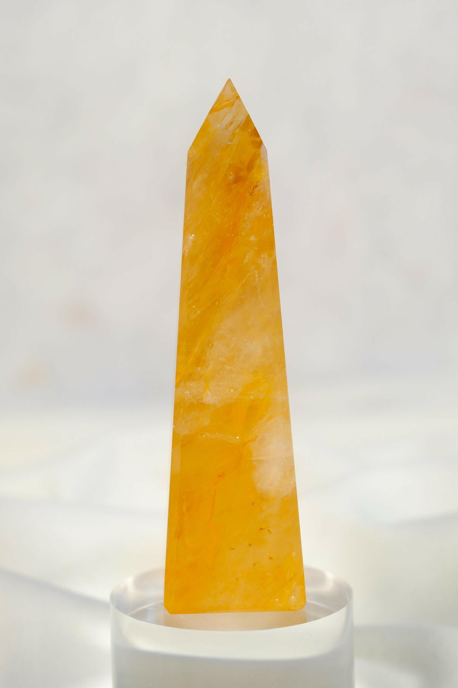 Golden Healer Obelisk Healing Crystal.