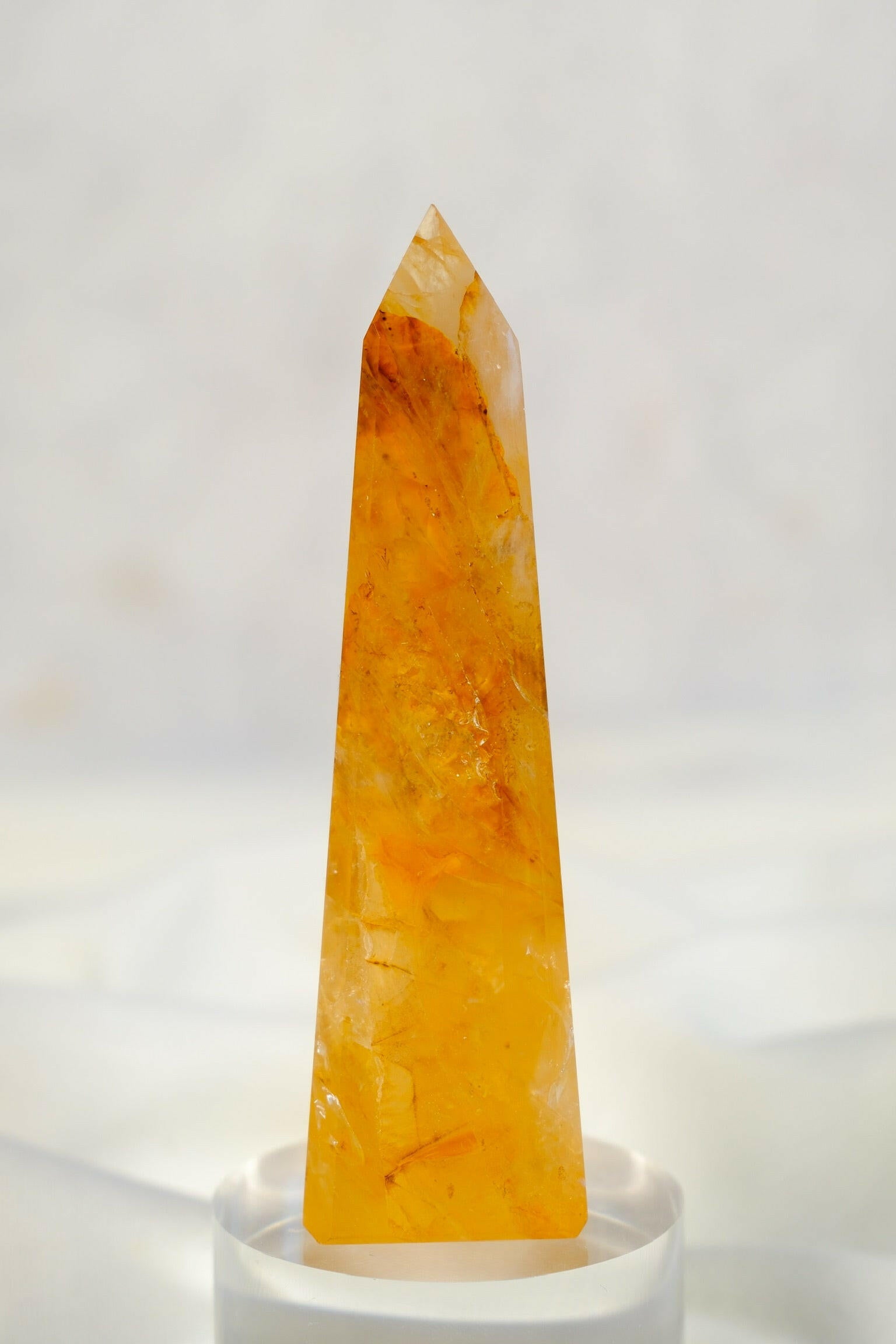 Golden Healer Obelisk Healing Crystal.