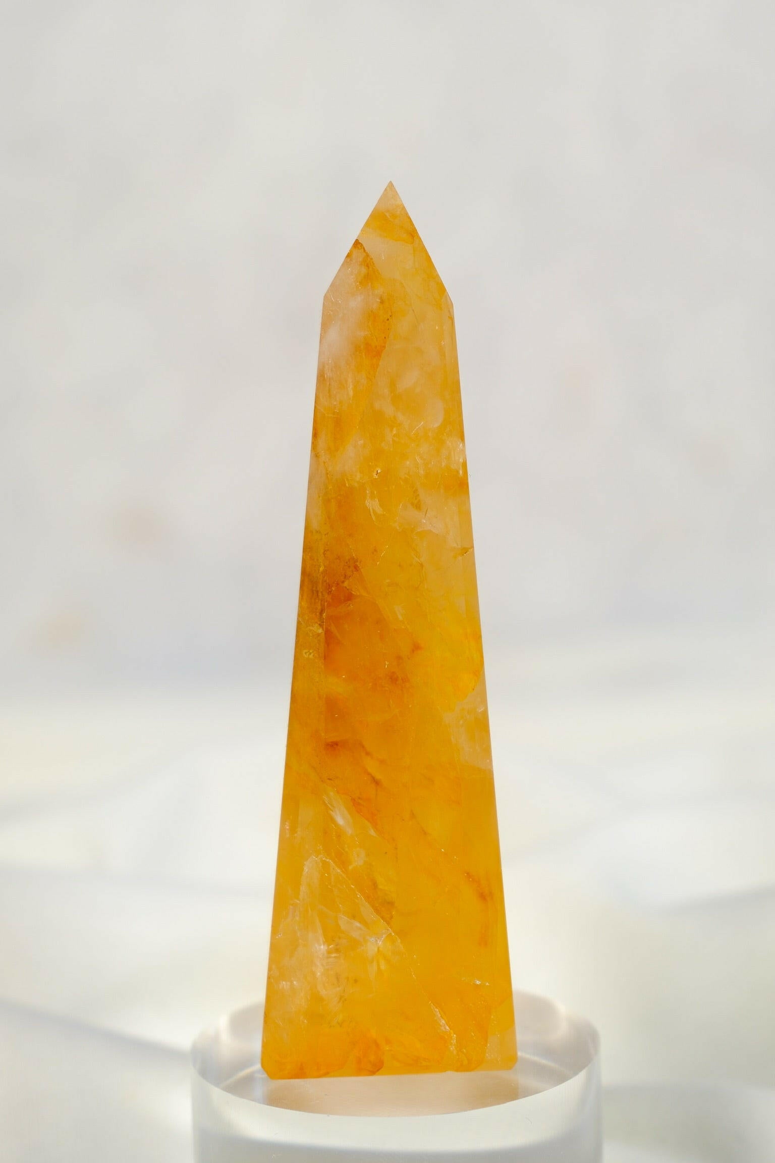 Golden Healer Obelisk Healing Crystal.