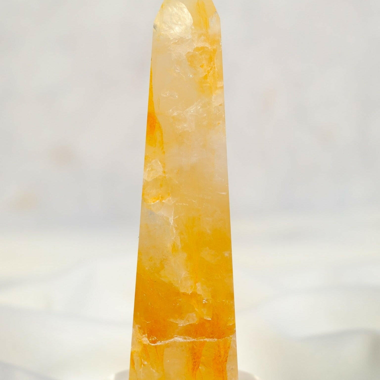 Golden Healer Obelisk Healing Crystal.