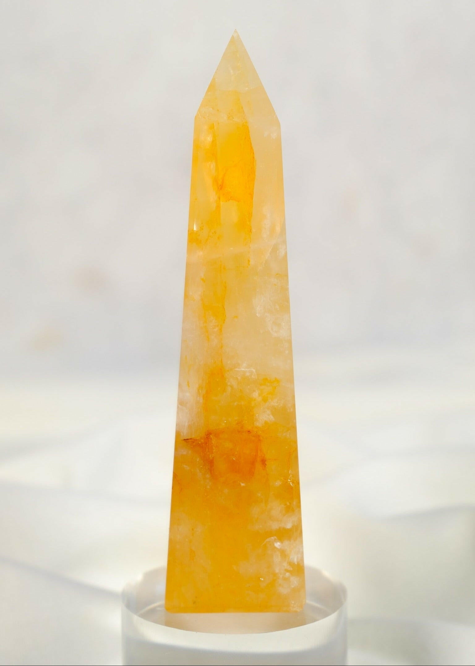 Golden Healer Obelisk Healing Crystal.