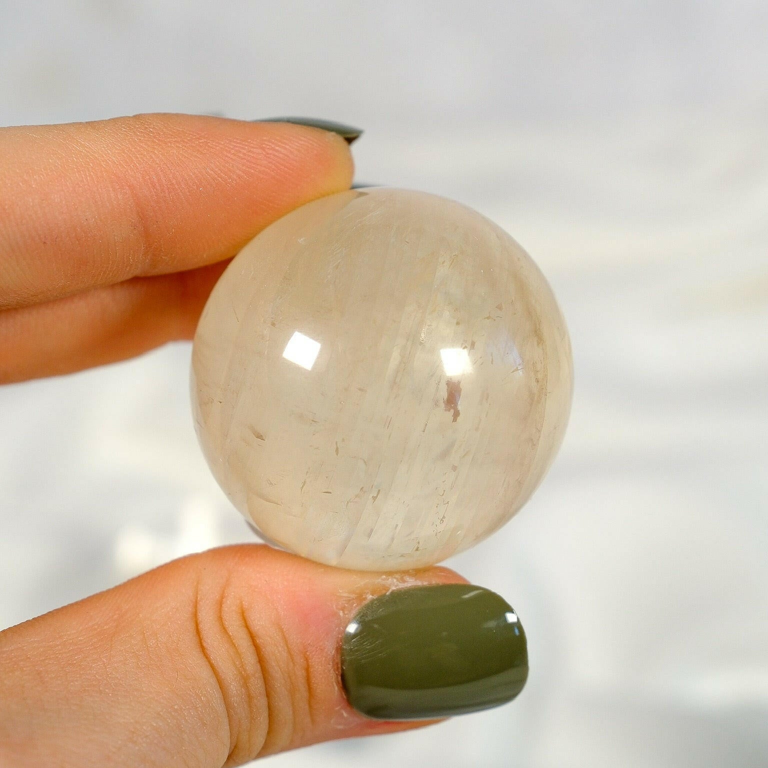 Honey Calcite Sphere Healing Crystal.