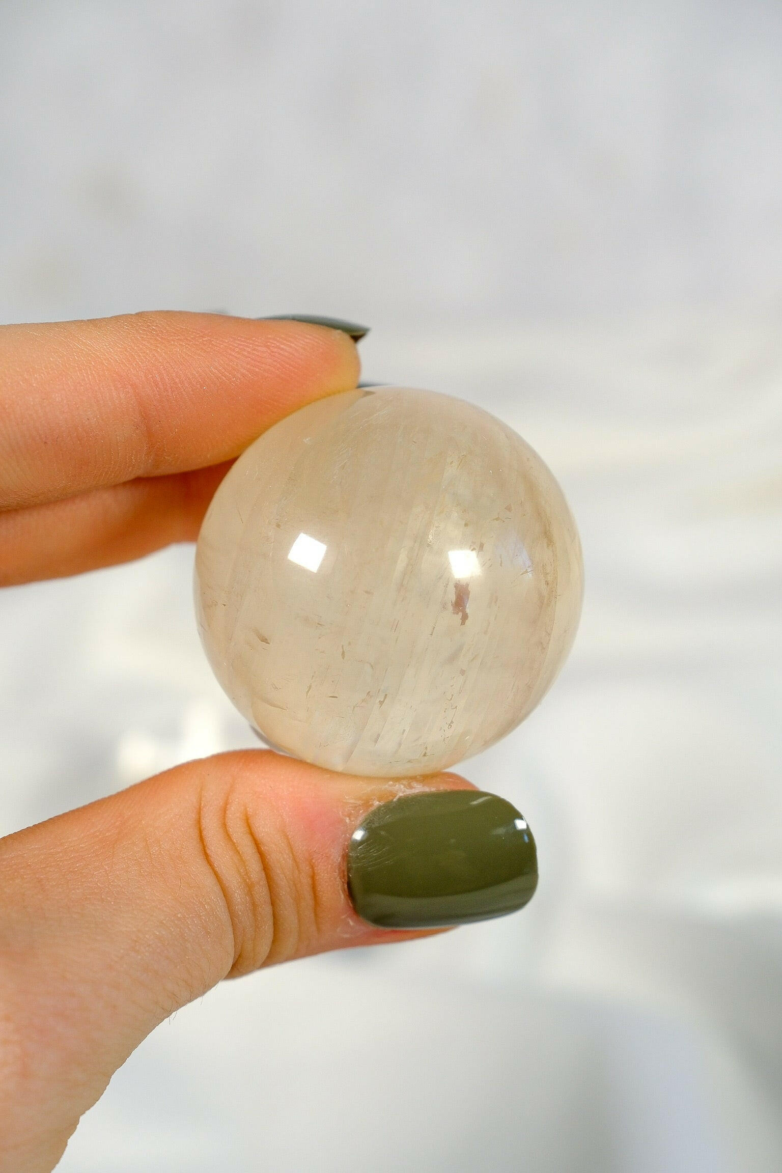 Honey Calcite Sphere Healing Crystal.
