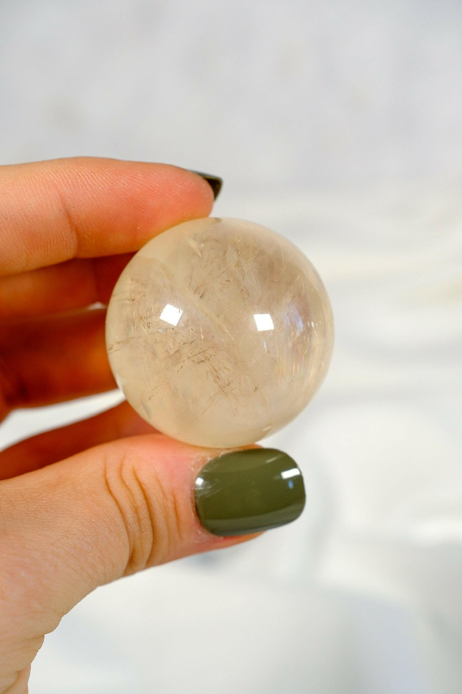 Honey Calcite Sphere Healing Crystal.