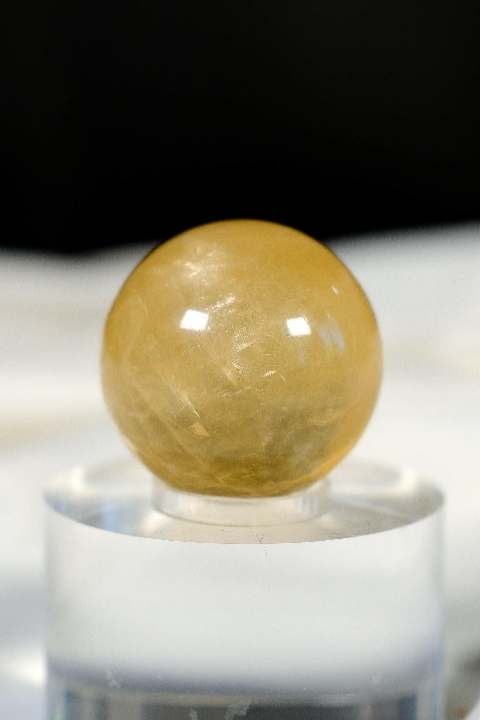Honey Calcite Sphere Healing Crystal.