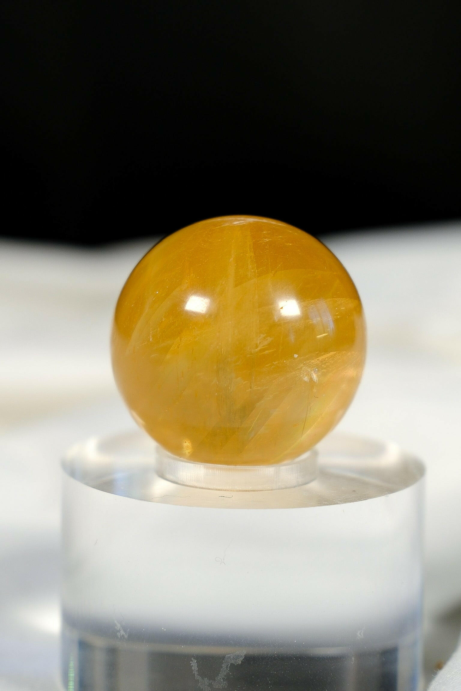 Honey Calcite Sphere Healing Crystal.