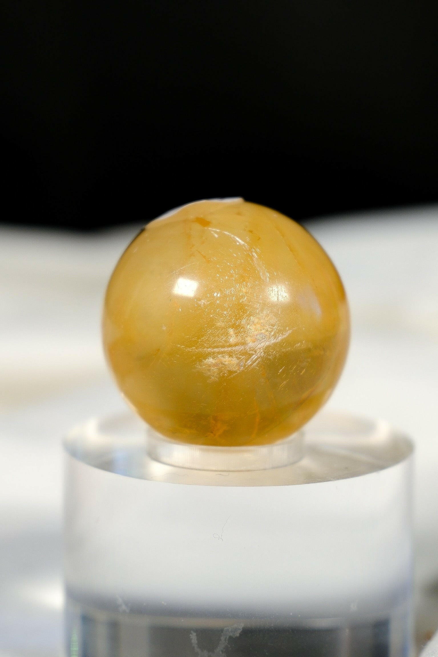 Honey Calcite Sphere Healing Crystal.