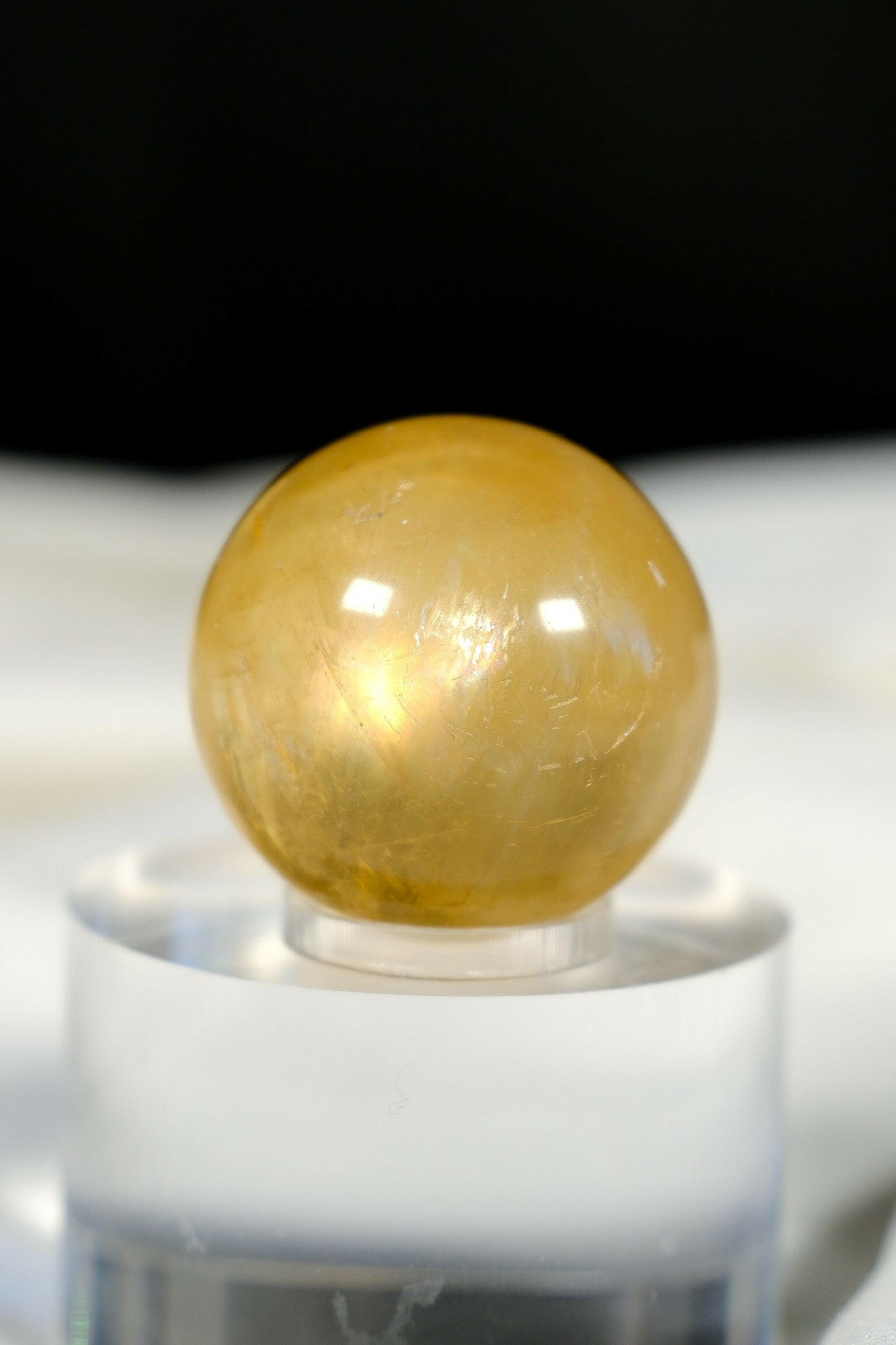 Honey Calcite Sphere Healing Crystal.