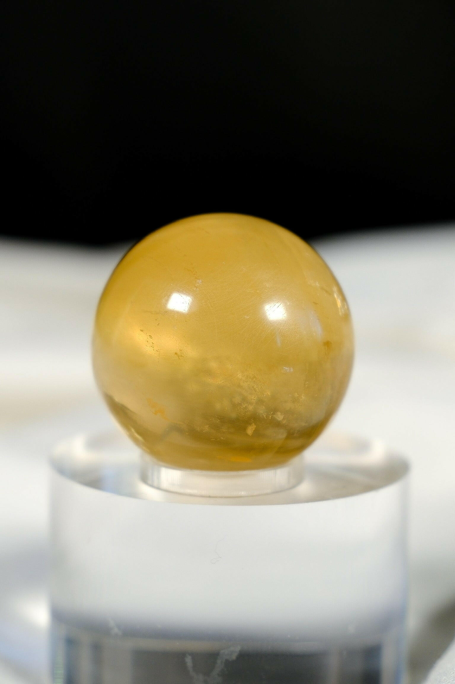 Honey Calcite Sphere Healing Crystal.