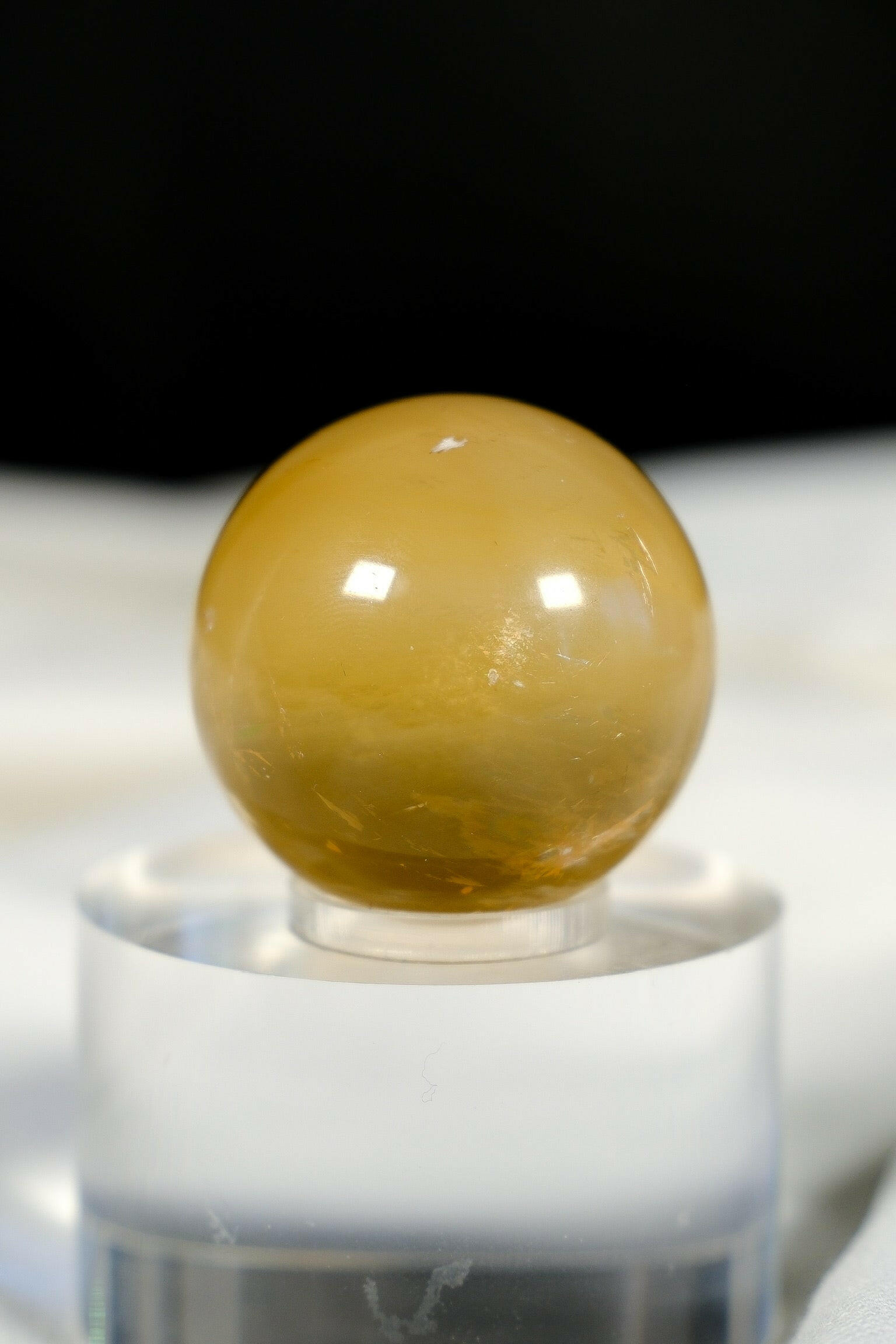 Honey Calcite Sphere Healing Crystal.