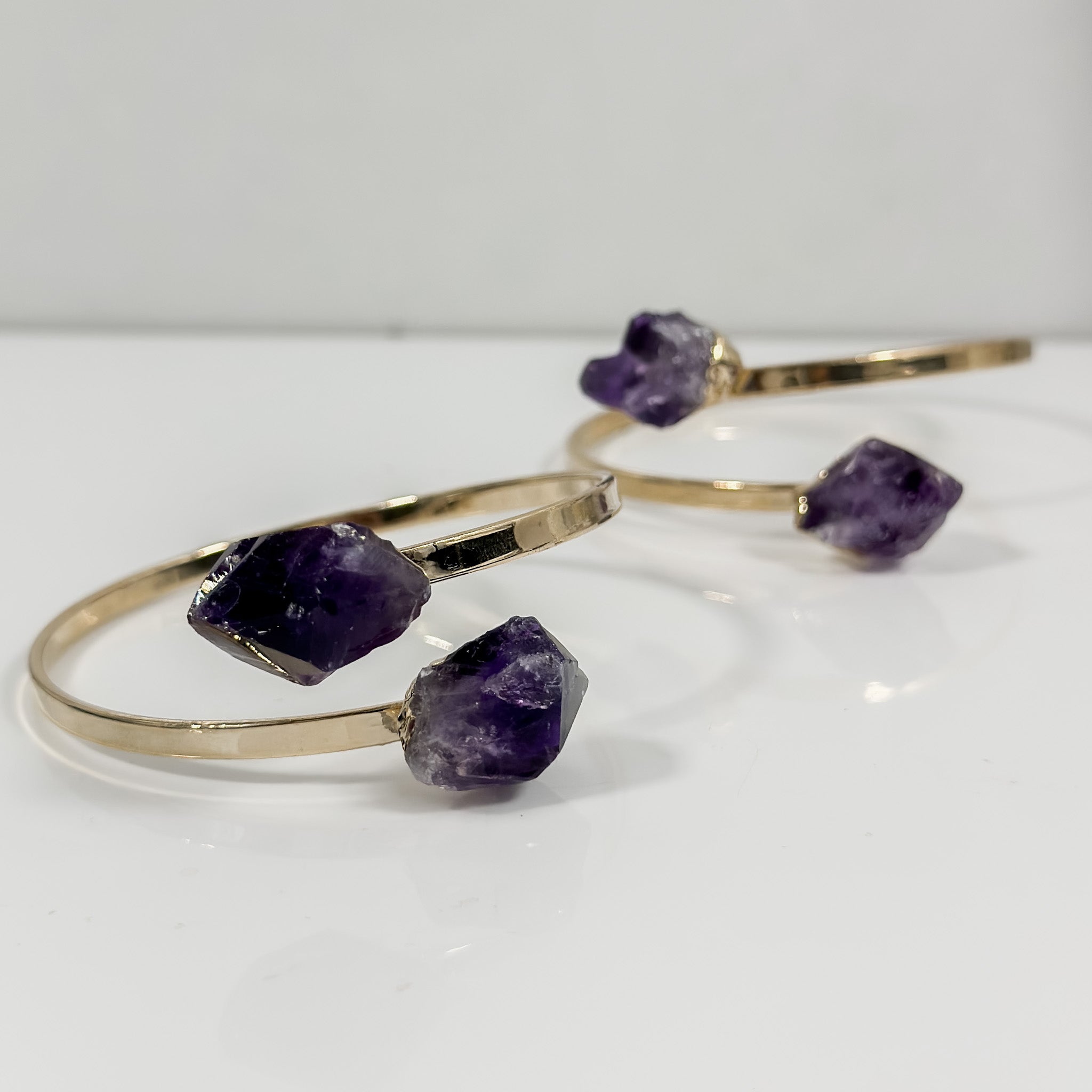 Adjustable Amethyst Bracelet | Gold Plated