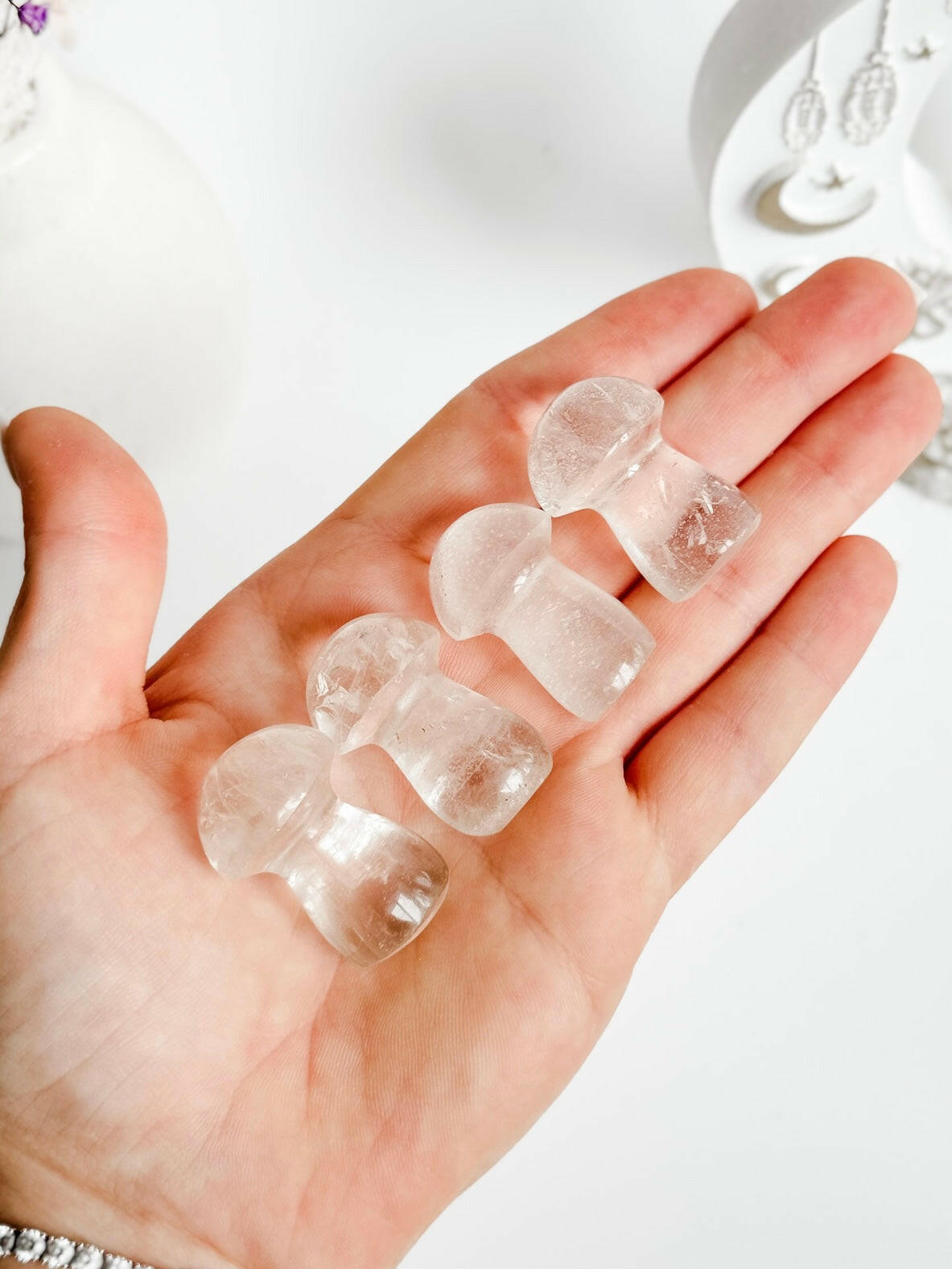 Clear Quartz Mushroom Healing Crystal.
