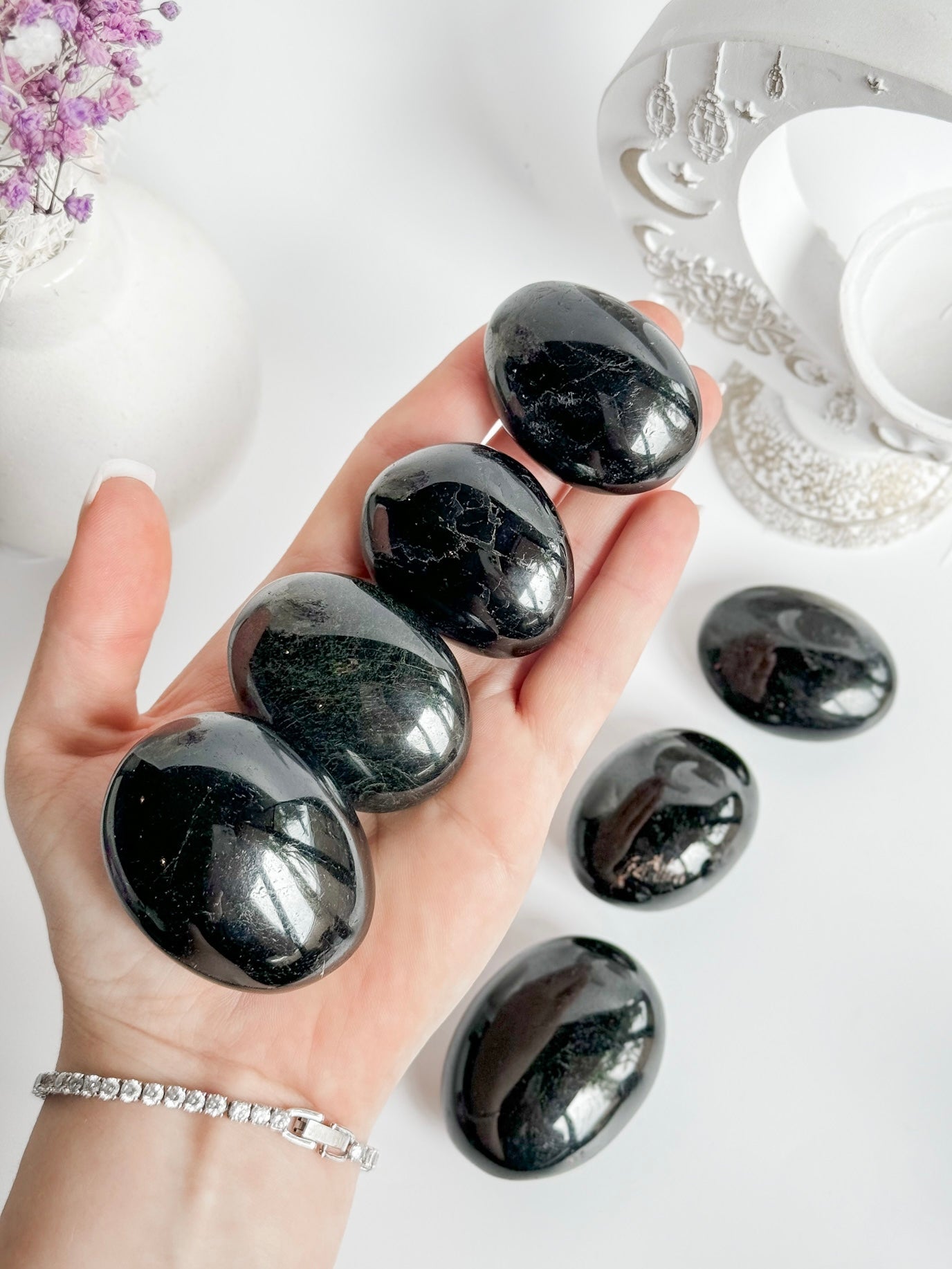 Black Tourmaline Palmstone