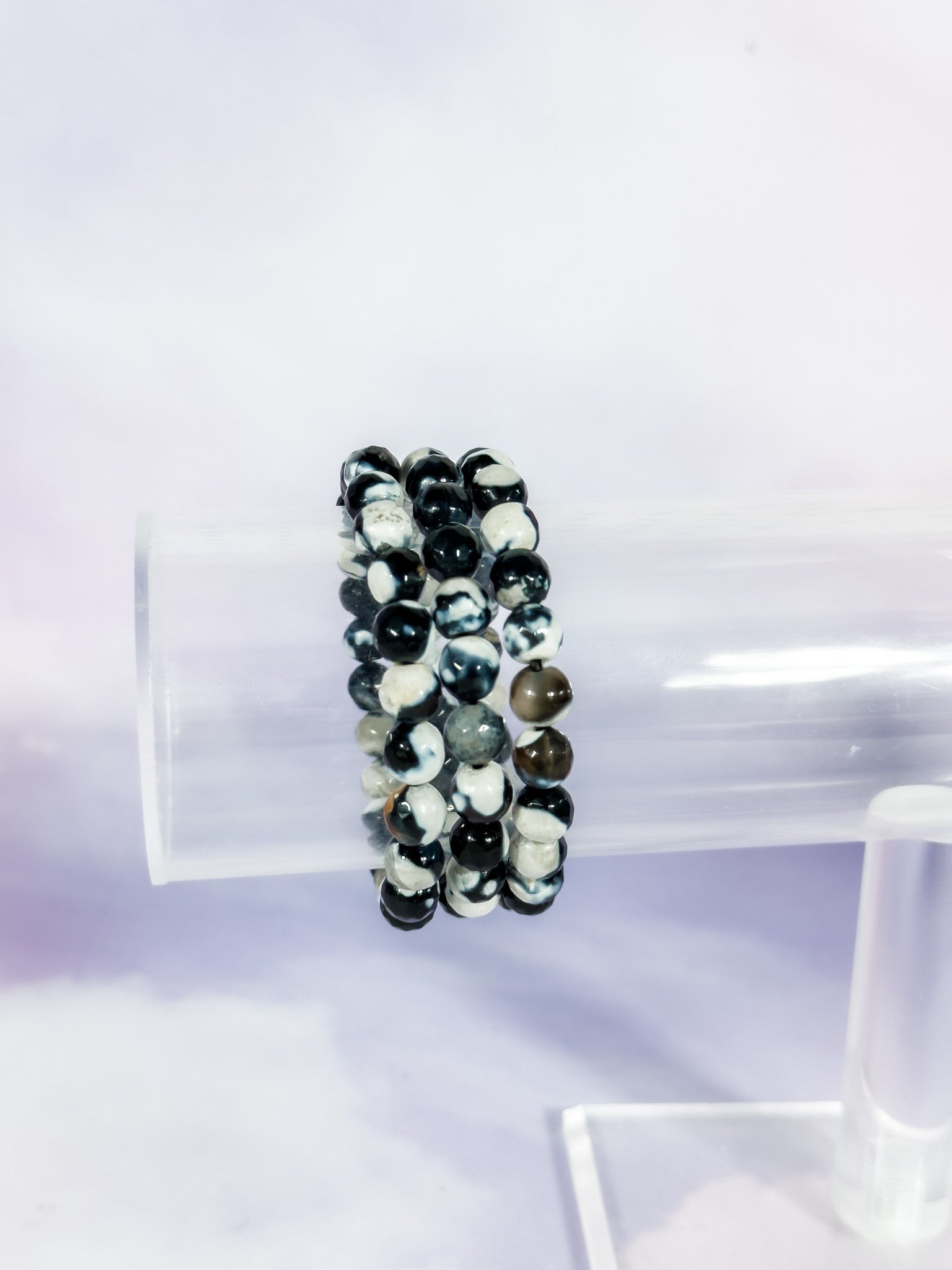 8mm Orca Agate Faceted Bracelet