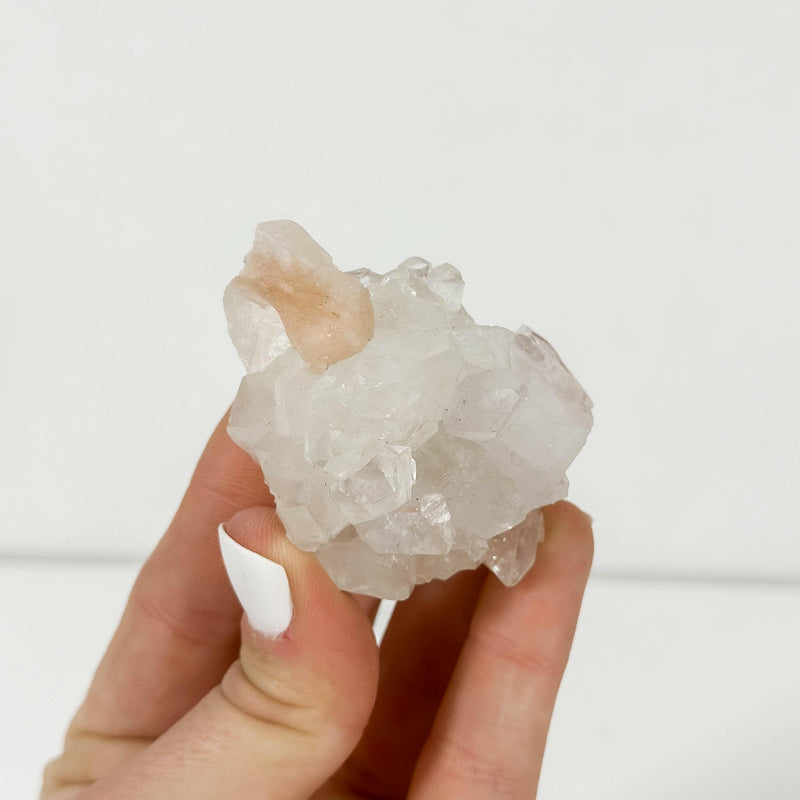Apophyllite and Peach Stillbite Cluster Healing Crystal.