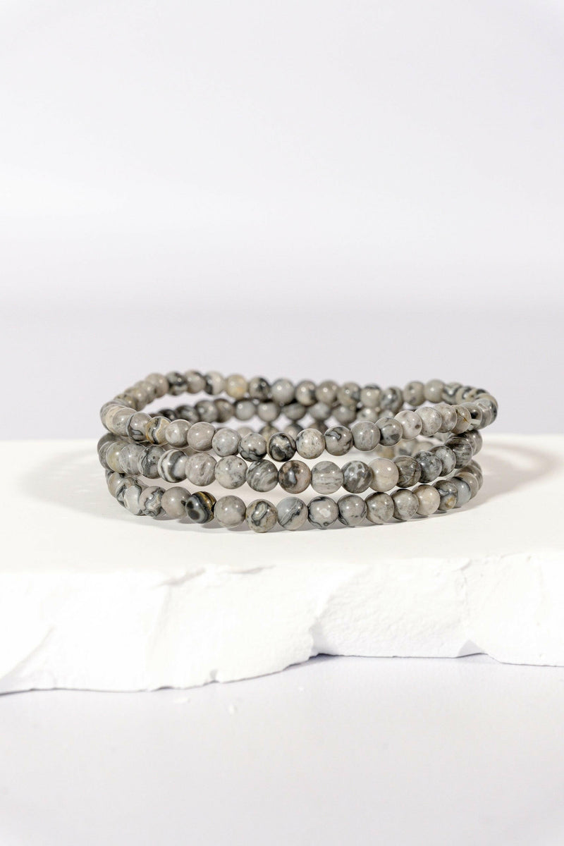 4mm Picasso Jasper Bracelet Healing Crystal.