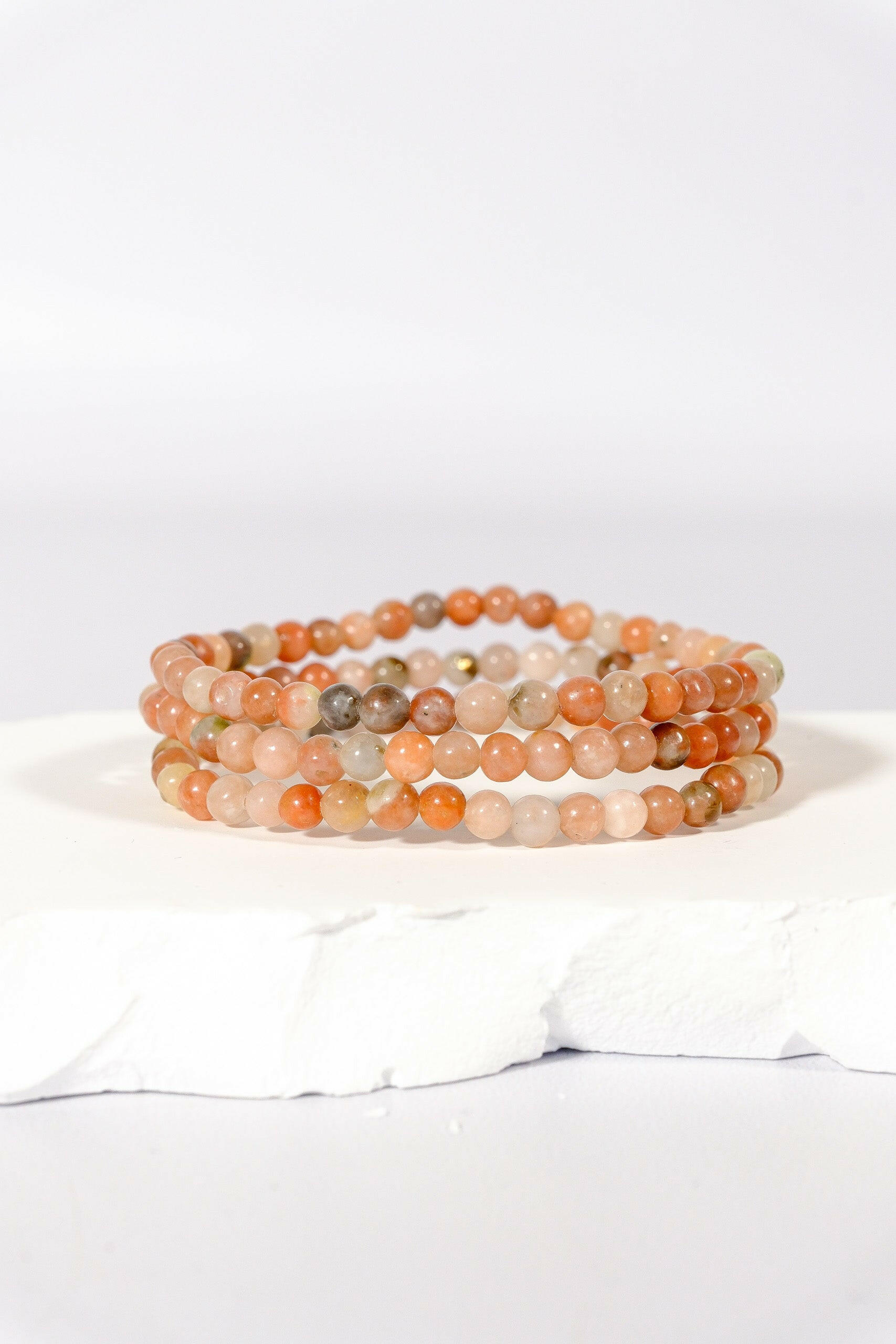 4mm Peach Blossom Jasper Bracelet Healing Crystal.