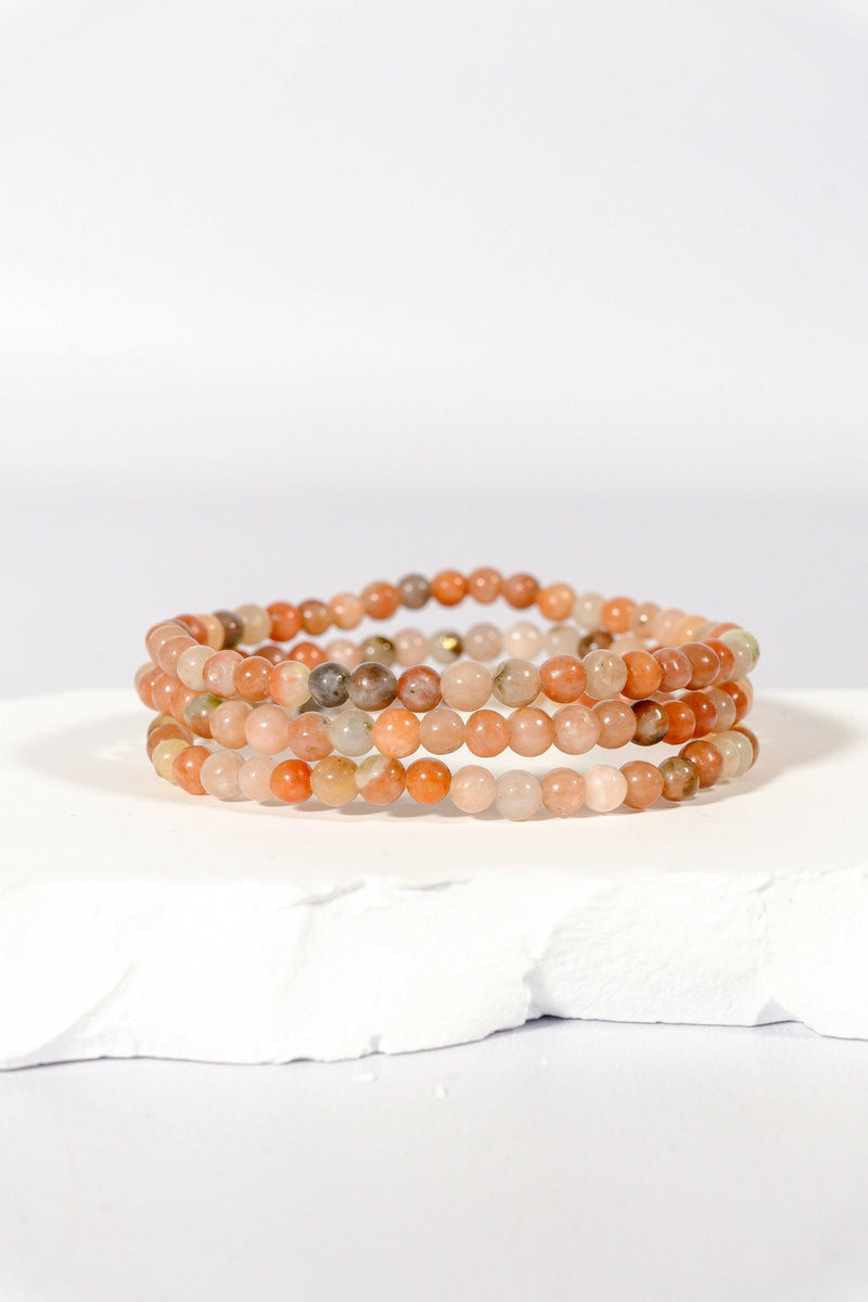 4mm Peach Blossom Jasper Bracelet Healing Crystal.