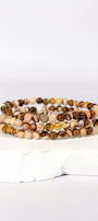 4mm Chocolate Calcite Bracelet Healing Crystal.