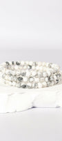 4mm Howlite Bracelet Healing Crystal.
