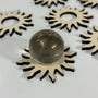 Wooden Sun Sphere Stand Healing Crystal.