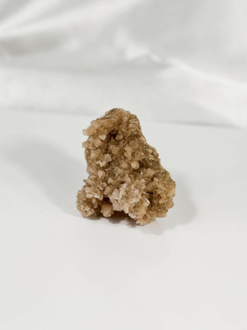 Apophyllite on Peach Stilbite Healing Crystal.