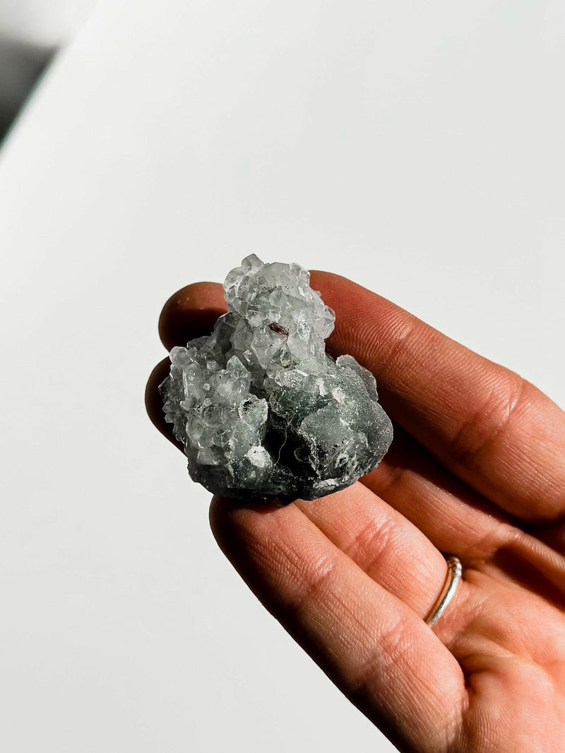 Apophyllite on Chalcedony Cluster Healing Crystal.