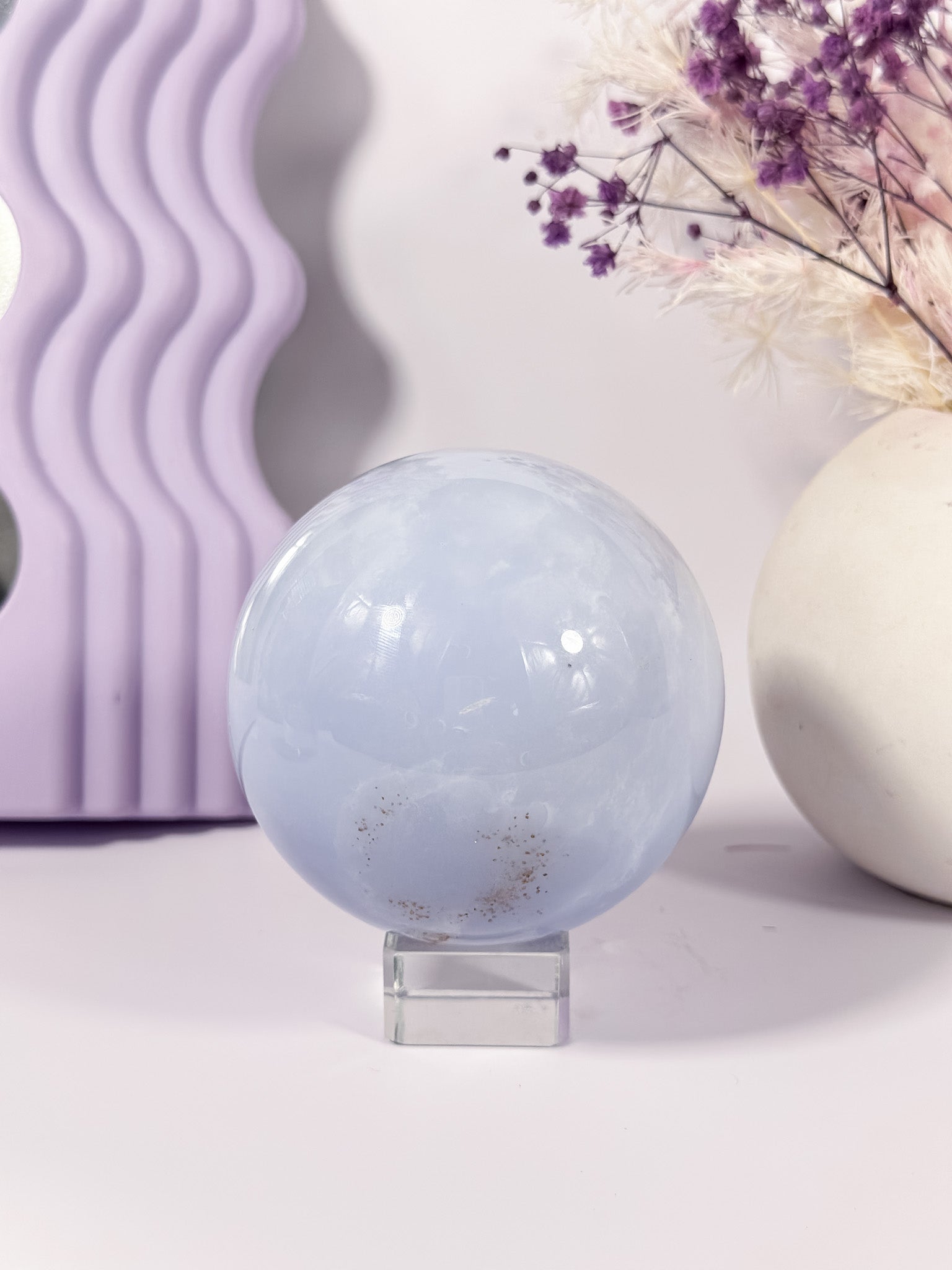 Blue Chalcedony Sphere