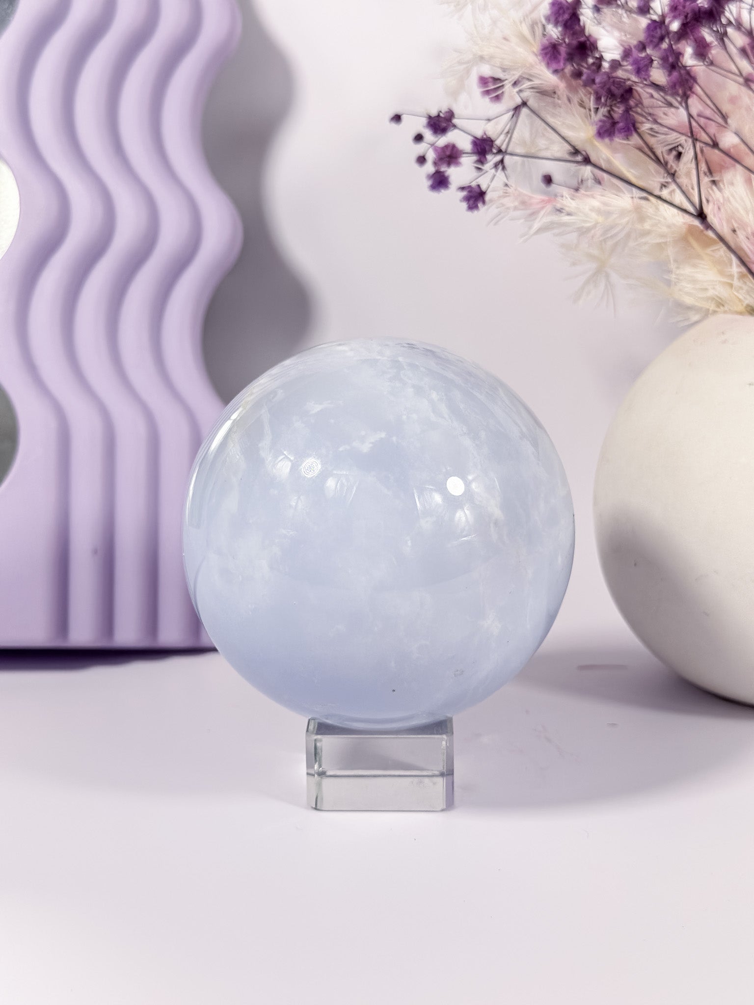 Blue Chalcedony Sphere