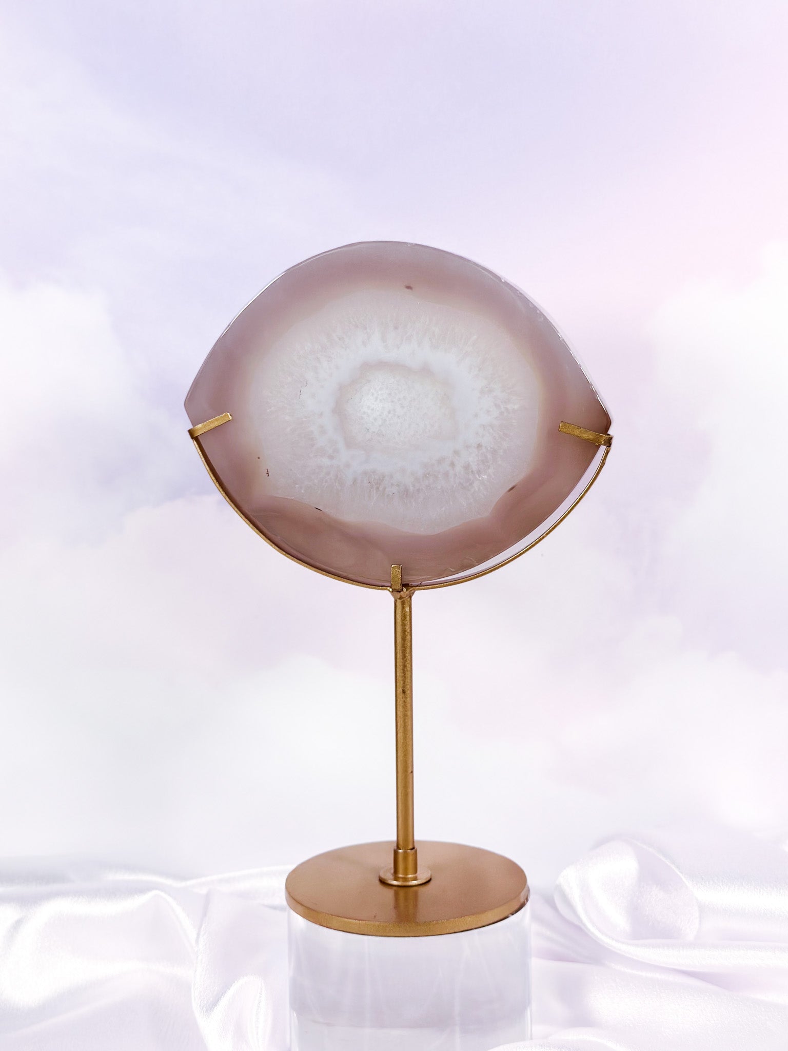 Druzy Agate Eye on Stand