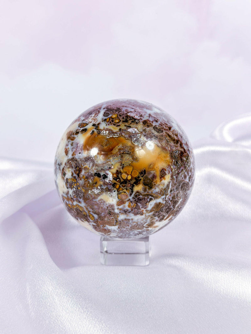 Indonesian River Jasper Sphere - Premium healing crystal from Stones of Virtue Australia.