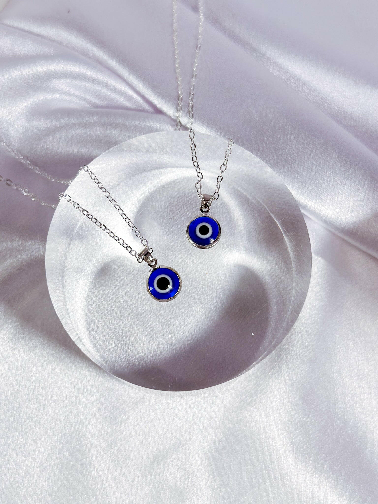 Evil Eye Necklace Silver - Premium healing crystal from Stones of Virtue Australia.