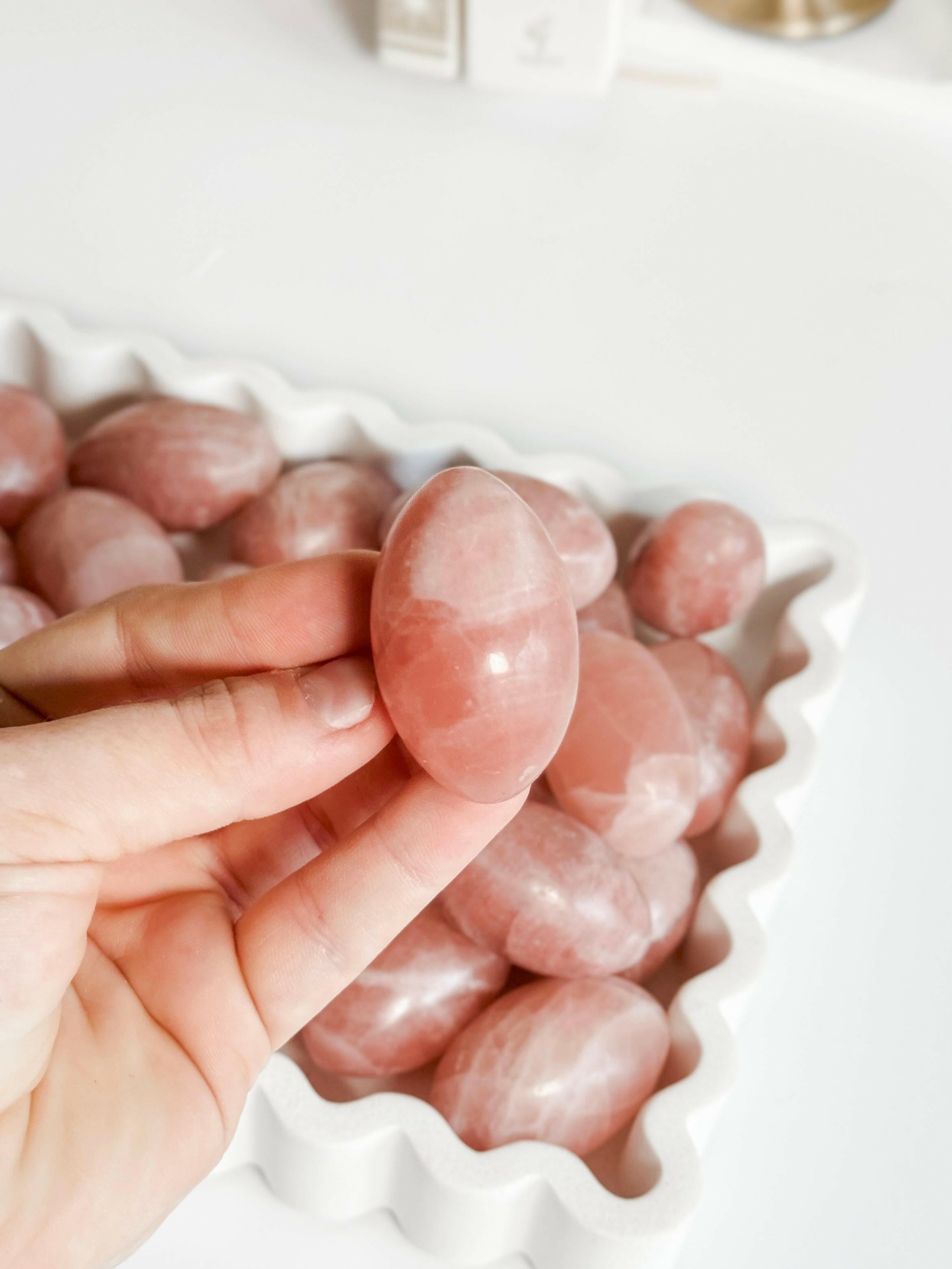 Rose Calcite Shiva Healing Crystal.