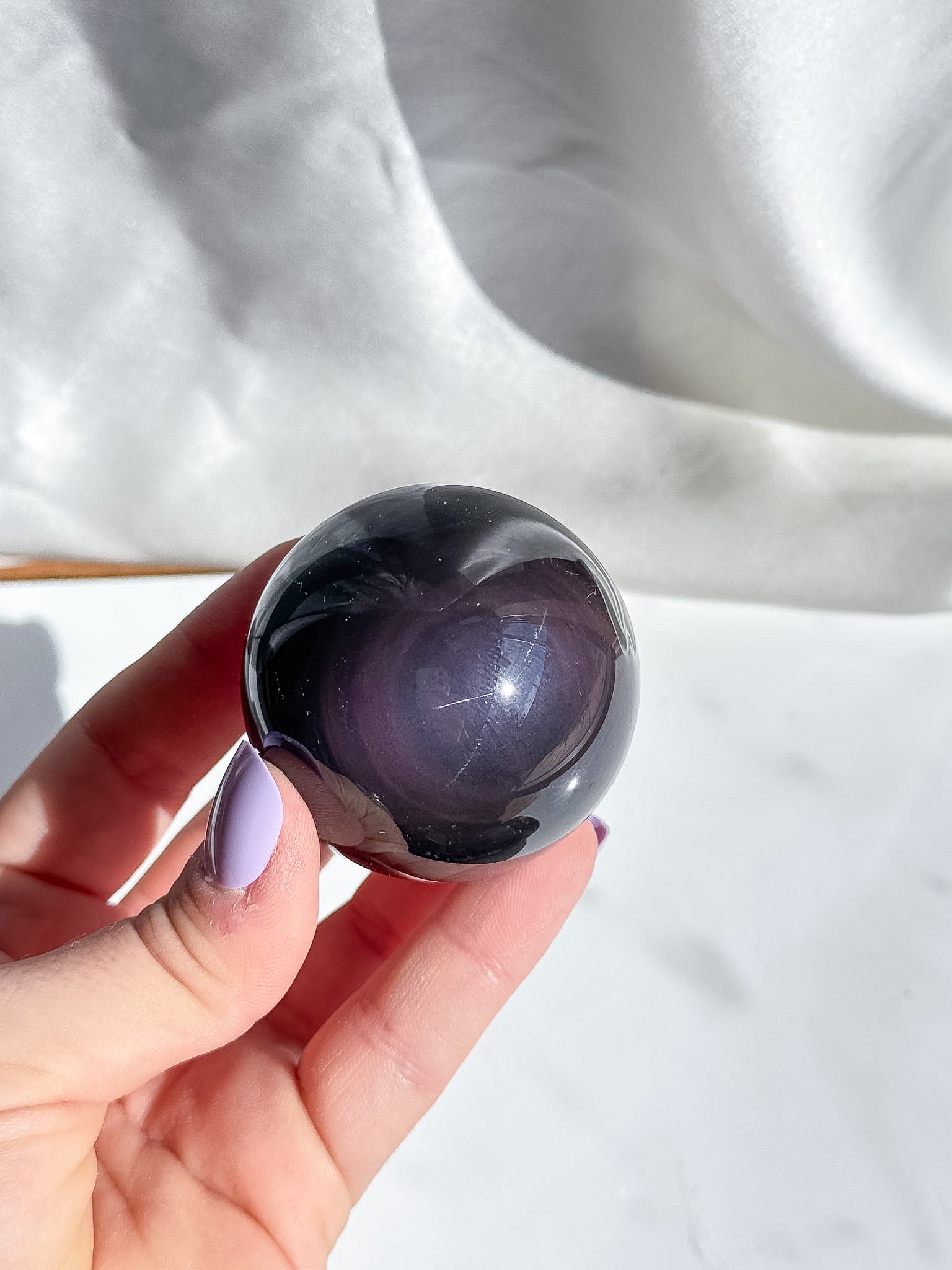 Rainbow Obsidian Sphere