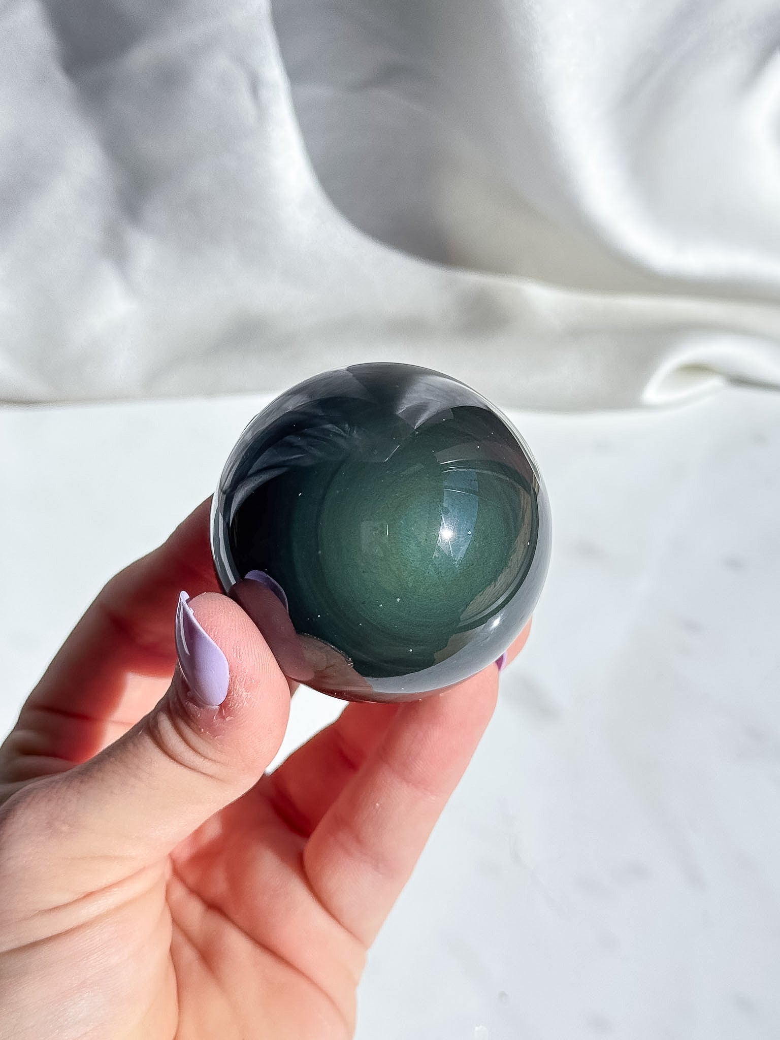Rainbow Obsidian Sphere