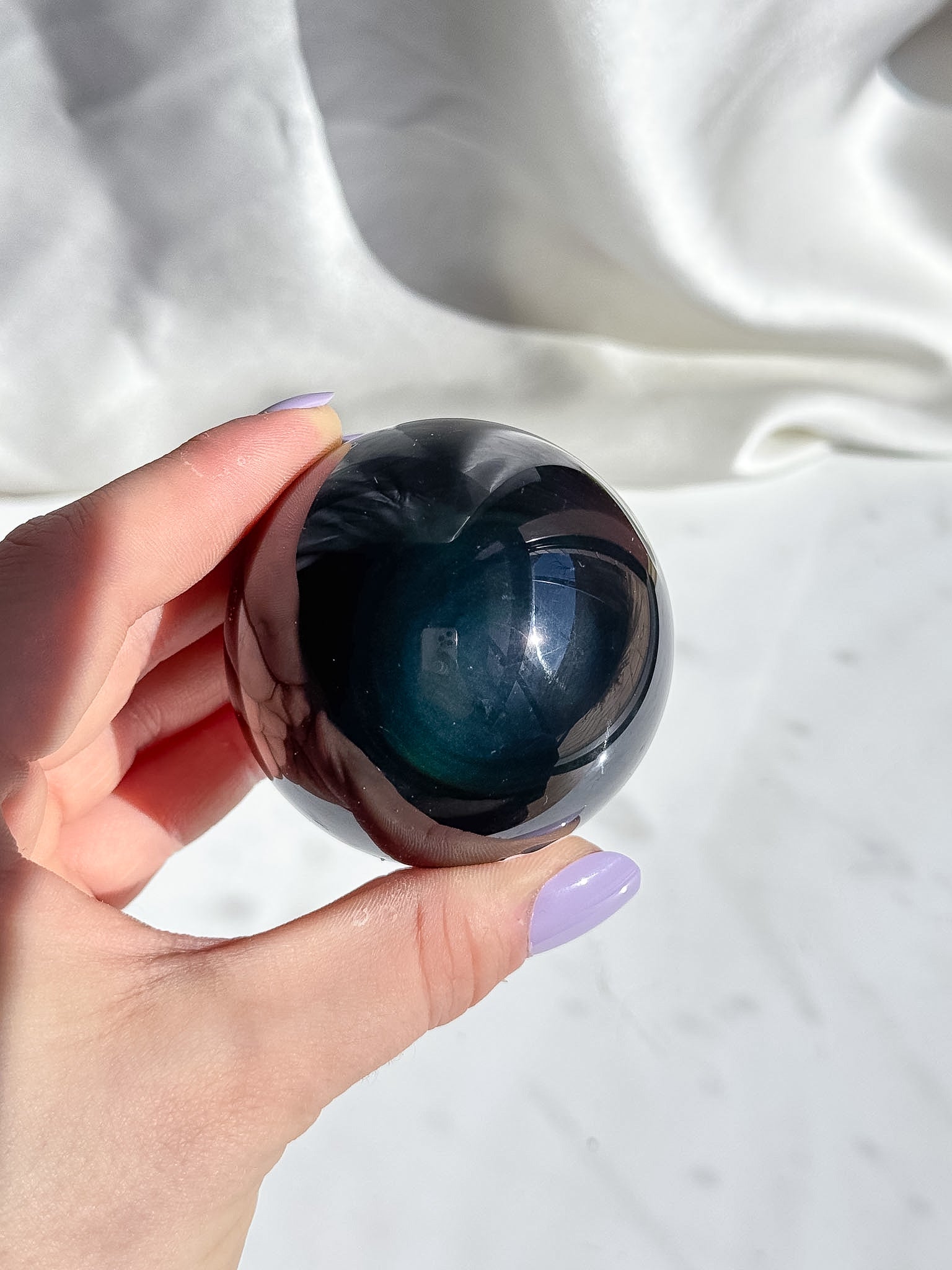 Rainbow Obsidian Sphere