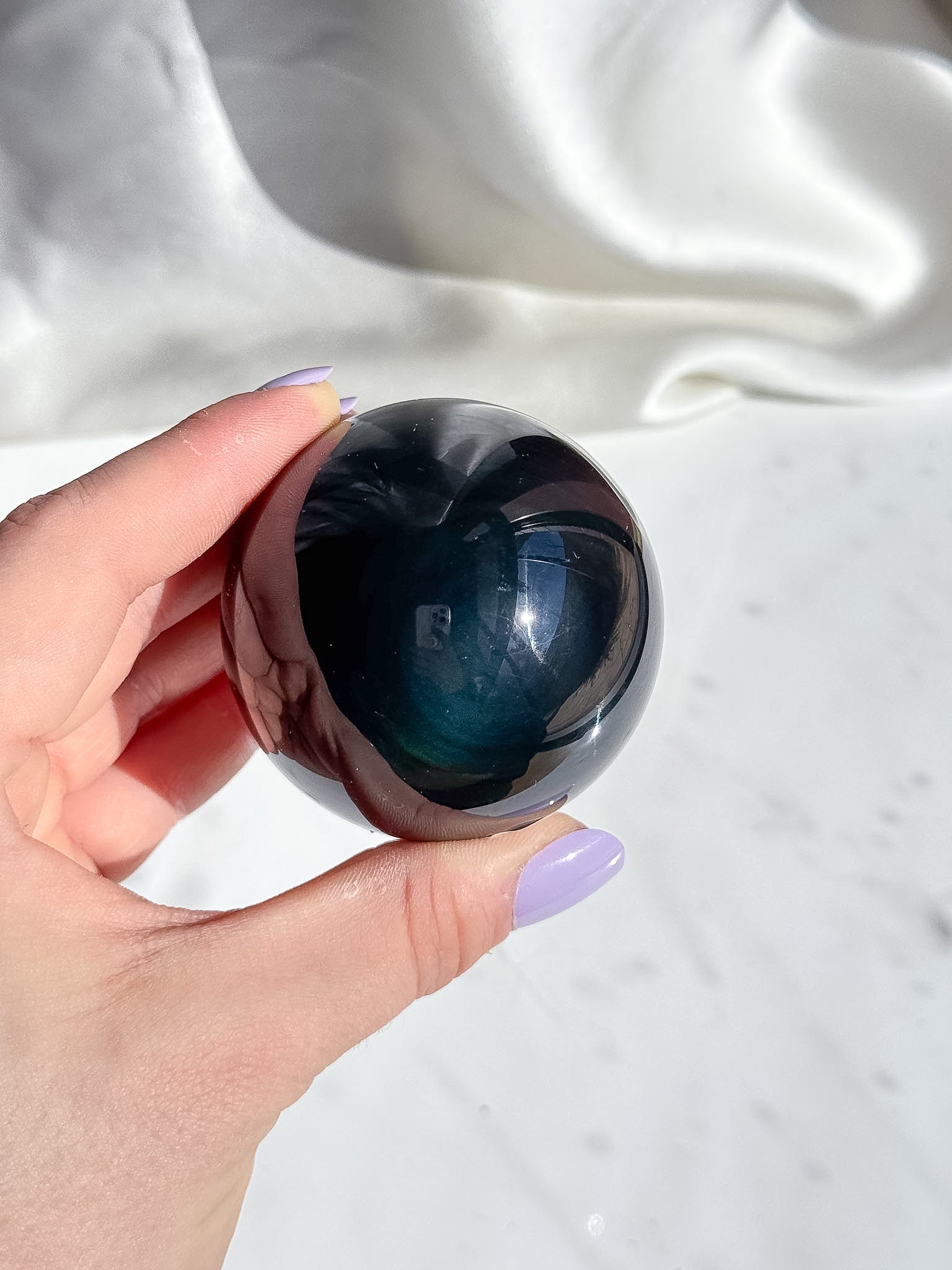 Rainbow Obsidian Sphere
