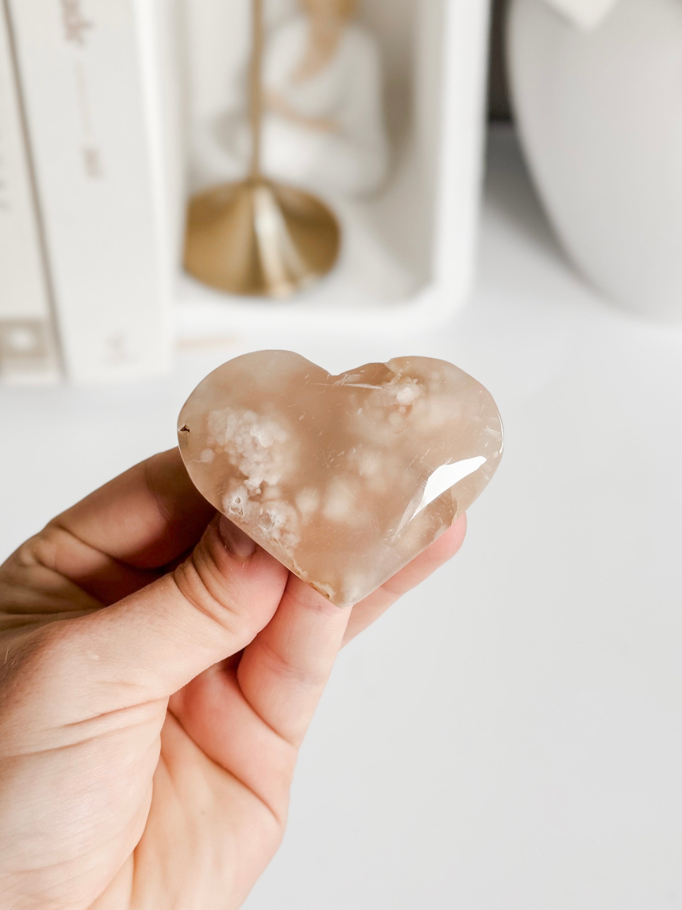 Flower Agate Heart